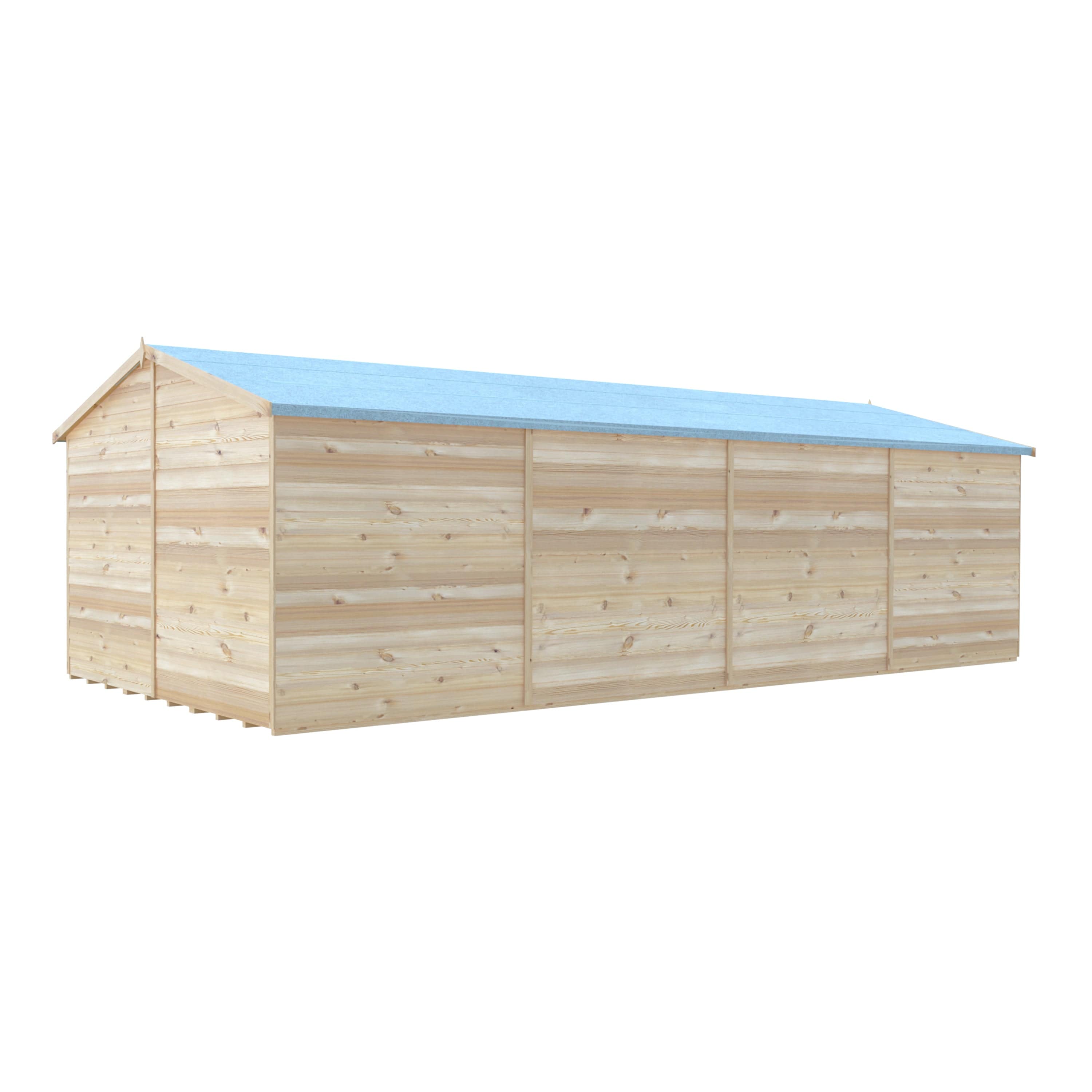 Shire 10x20 Overlap Shed with Windows - Dip Treated