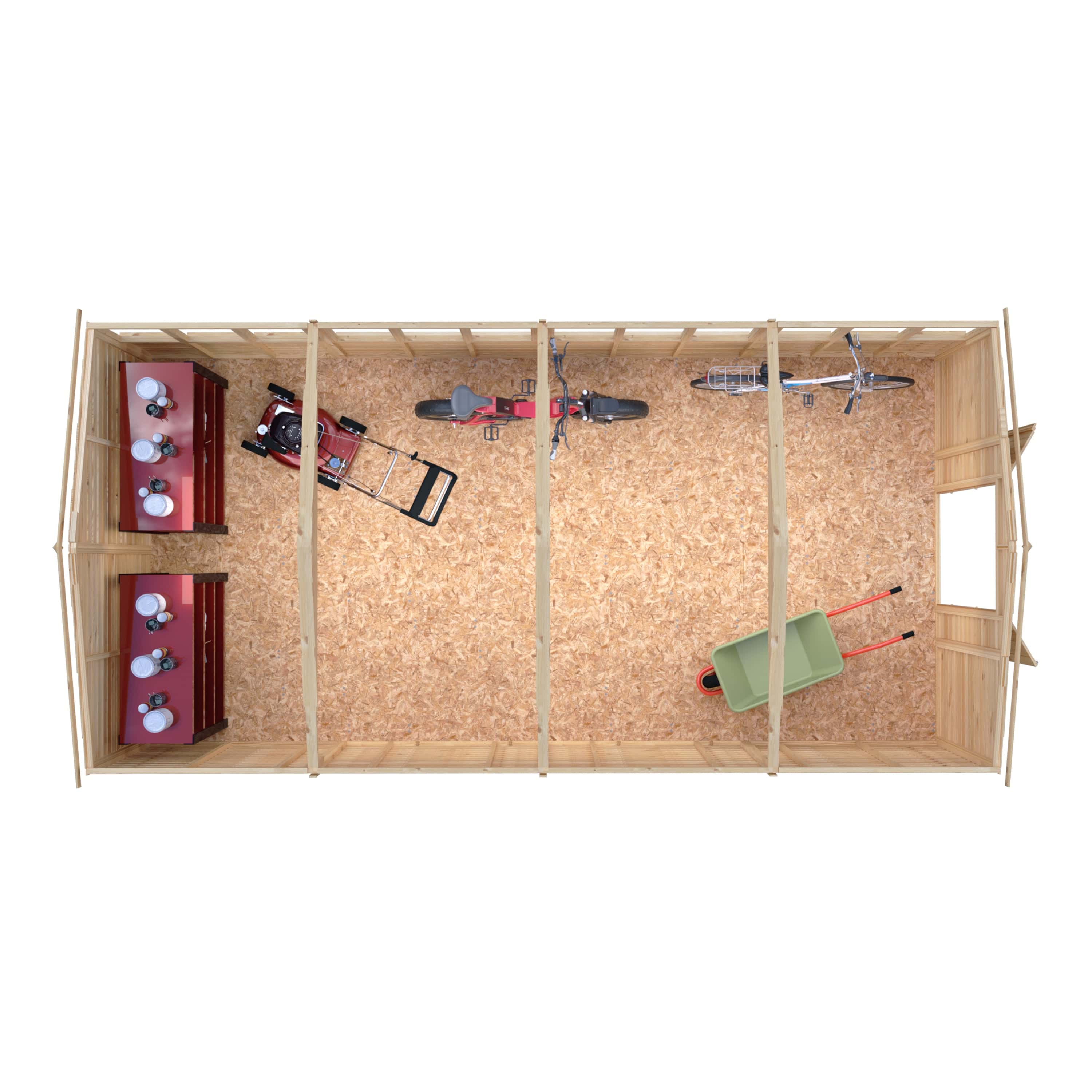 Shire 10x20 Overlap Shed with Windows - Dip Treated