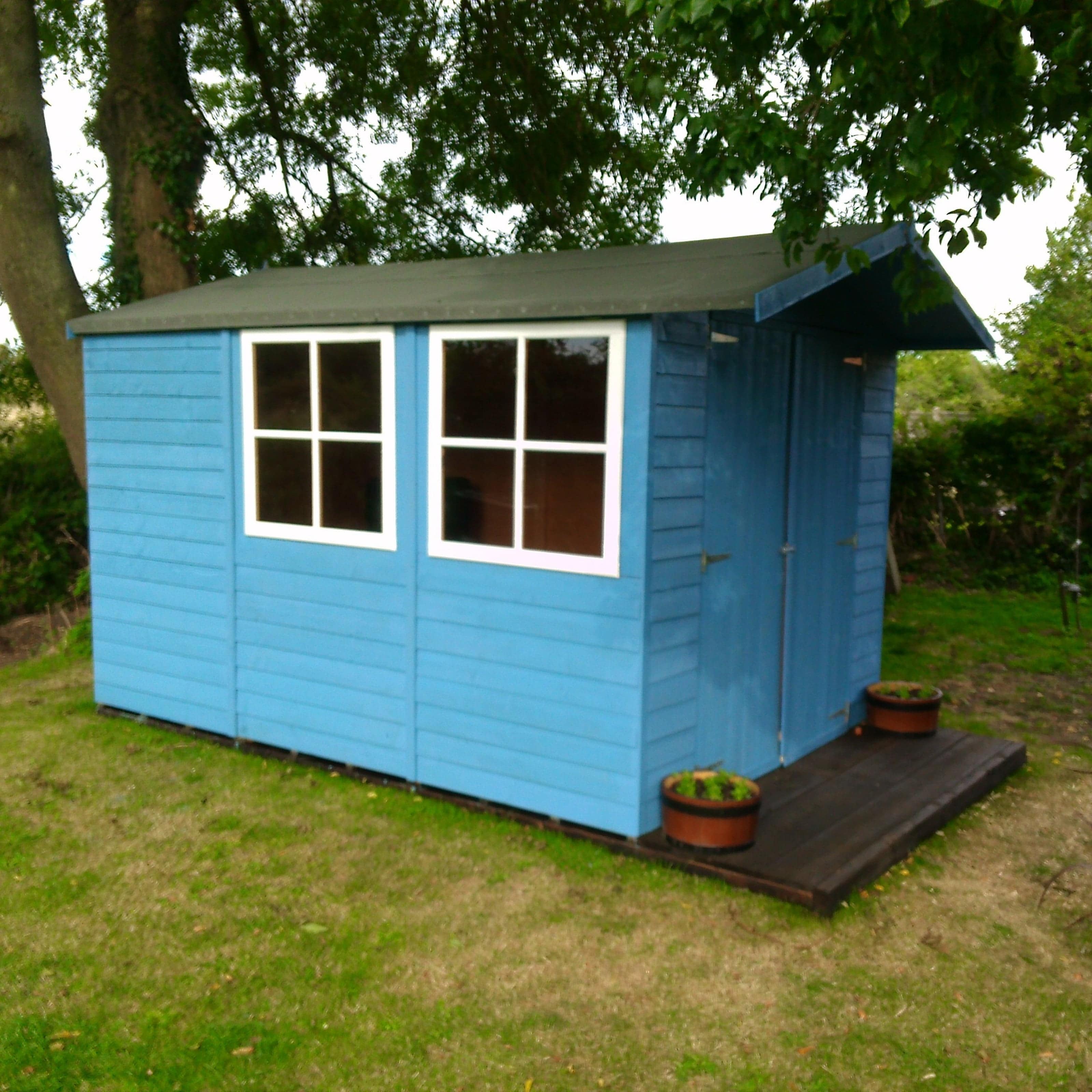 Shire 10x7 Guernsey Shed Double Door Apex Workshop