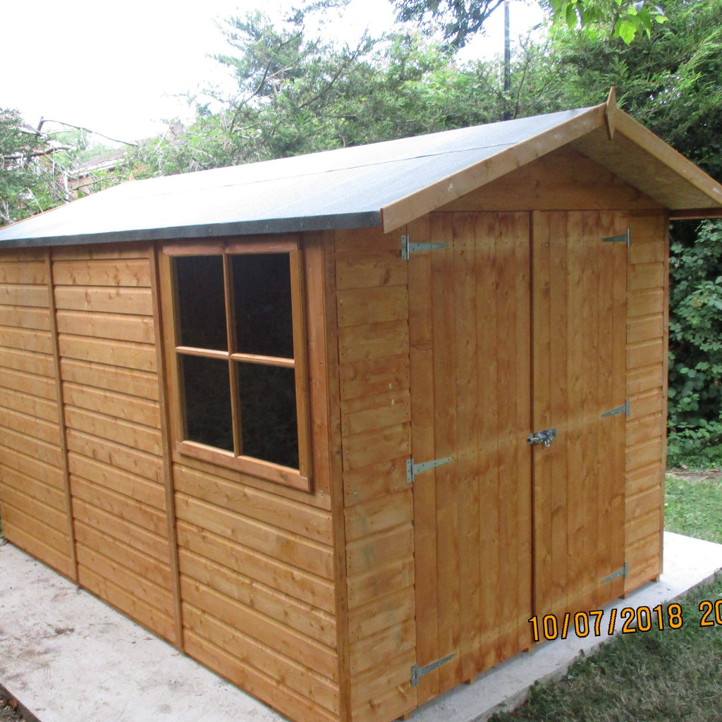 Shire 10x7 Guernsey Shed Double Door Apex Workshop
