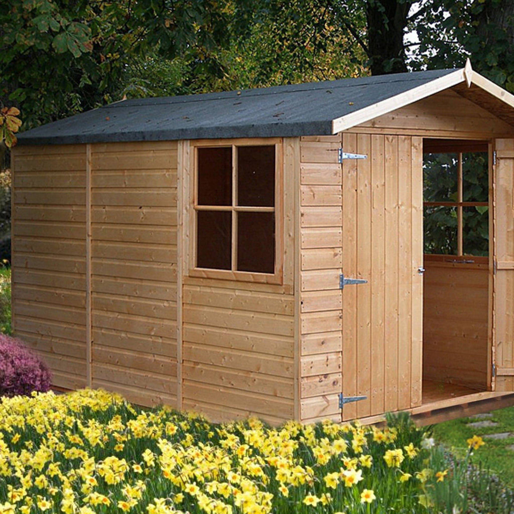 Shire 10x7 Guernsey Shed Double Door Apex Workshop