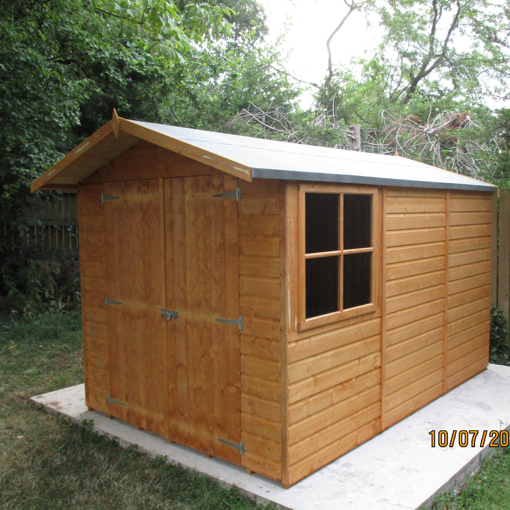 Shire 10x7 Guernsey Shed Double Door Apex Workshop