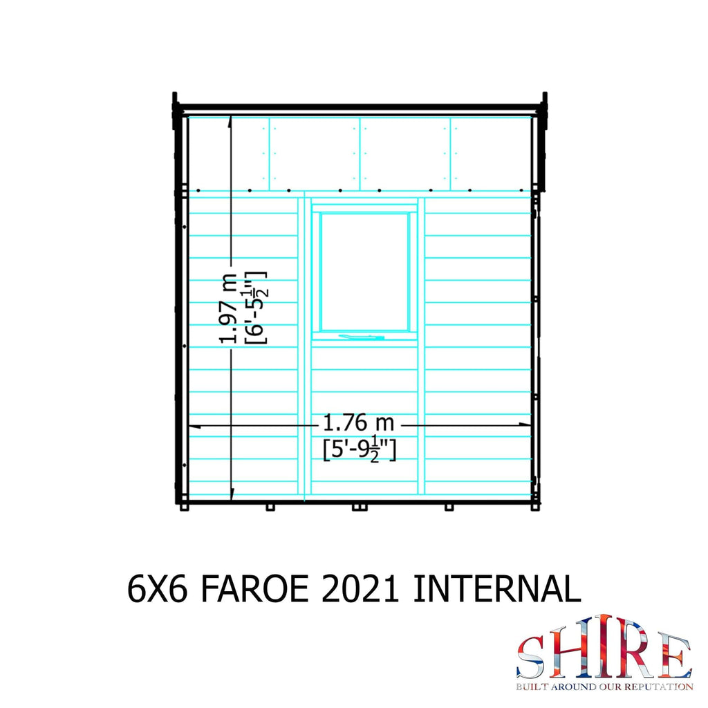 Shire 6x6 Faroe Shiplap Shed