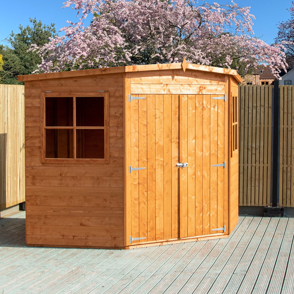 Shire 7 x 7 Shiplap Corner Shed Double Door