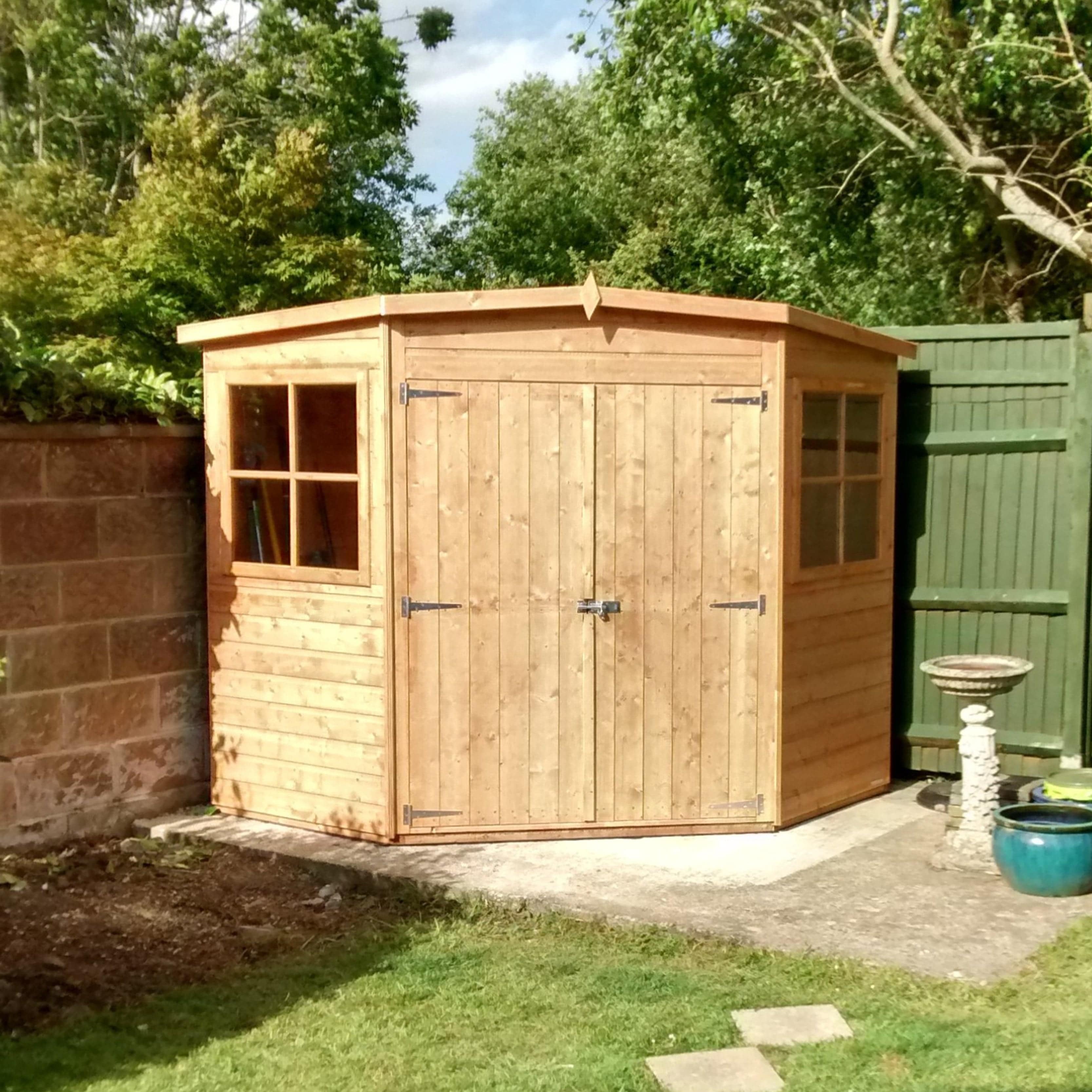 Shire 7 x 7 Shiplap Corner Shed Double Door