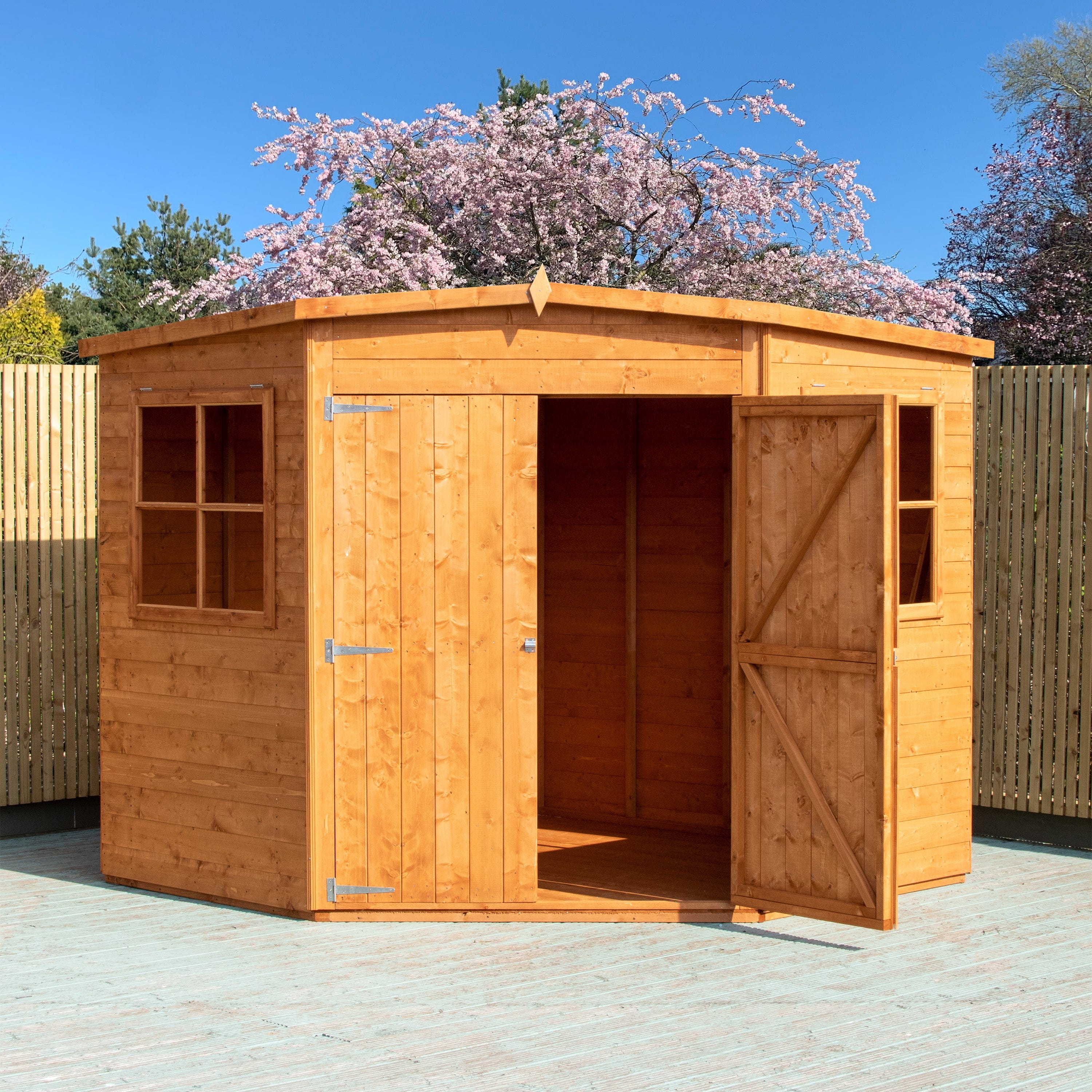 Shire 7 x 7 Shiplap Corner Shed Double Door