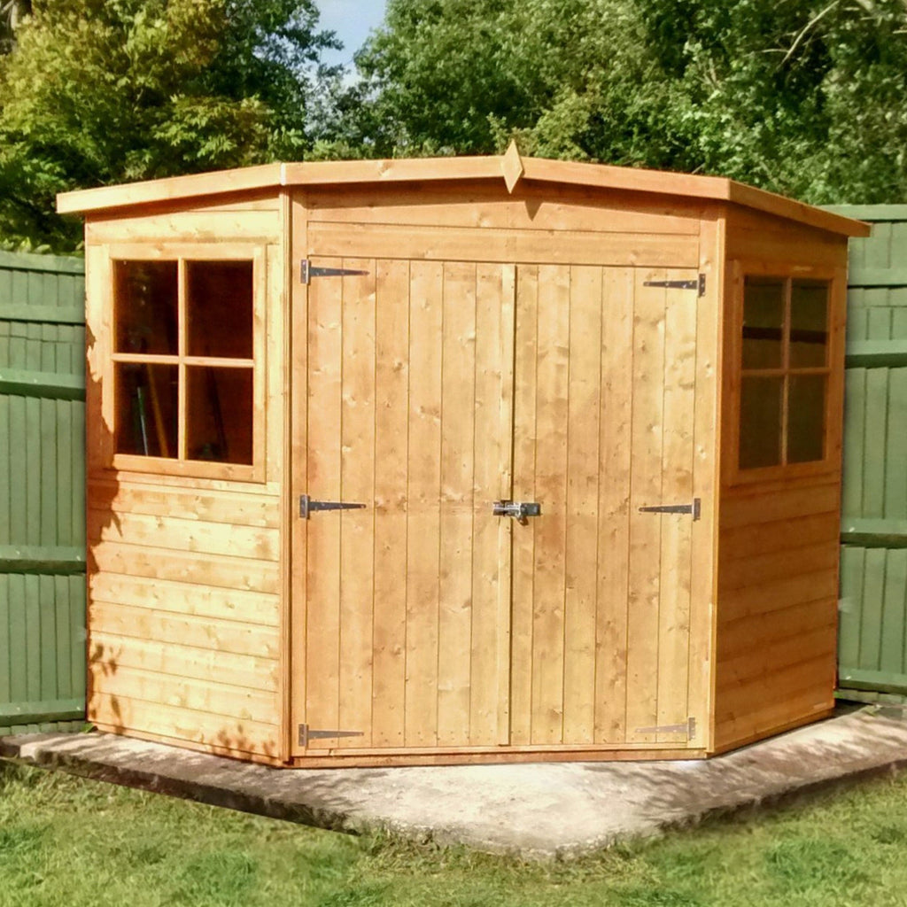 Shire 7 x 7 Shiplap Corner Shed Double Door