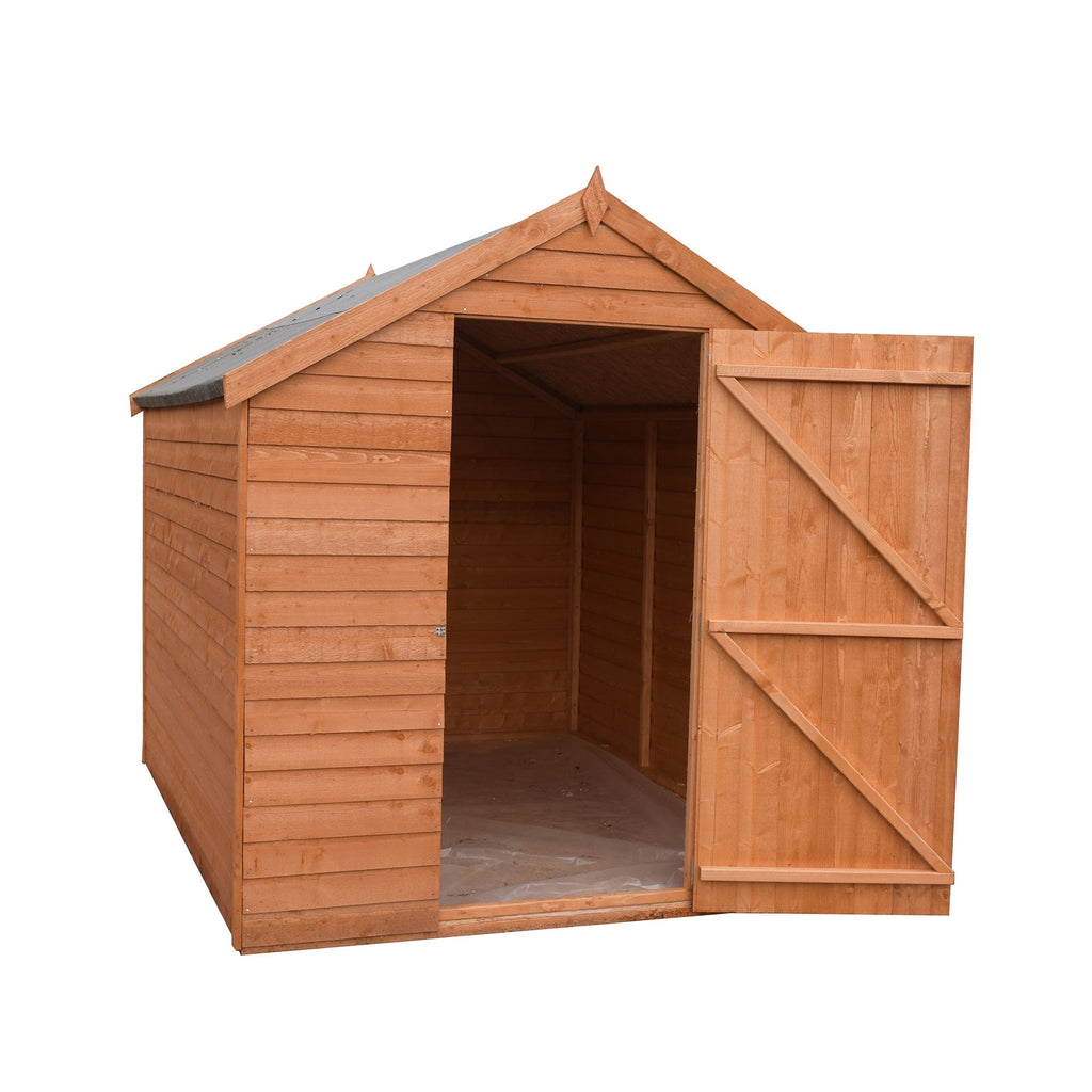 Shire 8x6 Overlap Dip Treated Single Door Windowless Shed