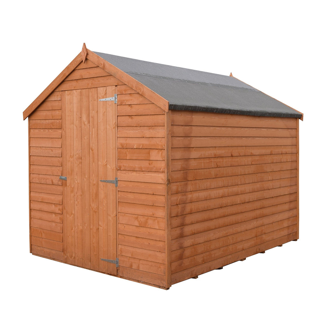 Shire 8x6 Overlap Dip Treated Single Door Windowless Shed