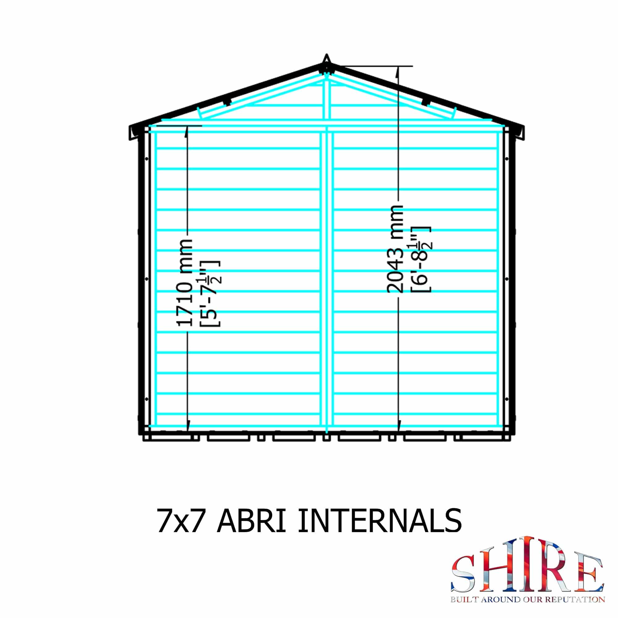 Shire Abri Apex Shed - 7x7