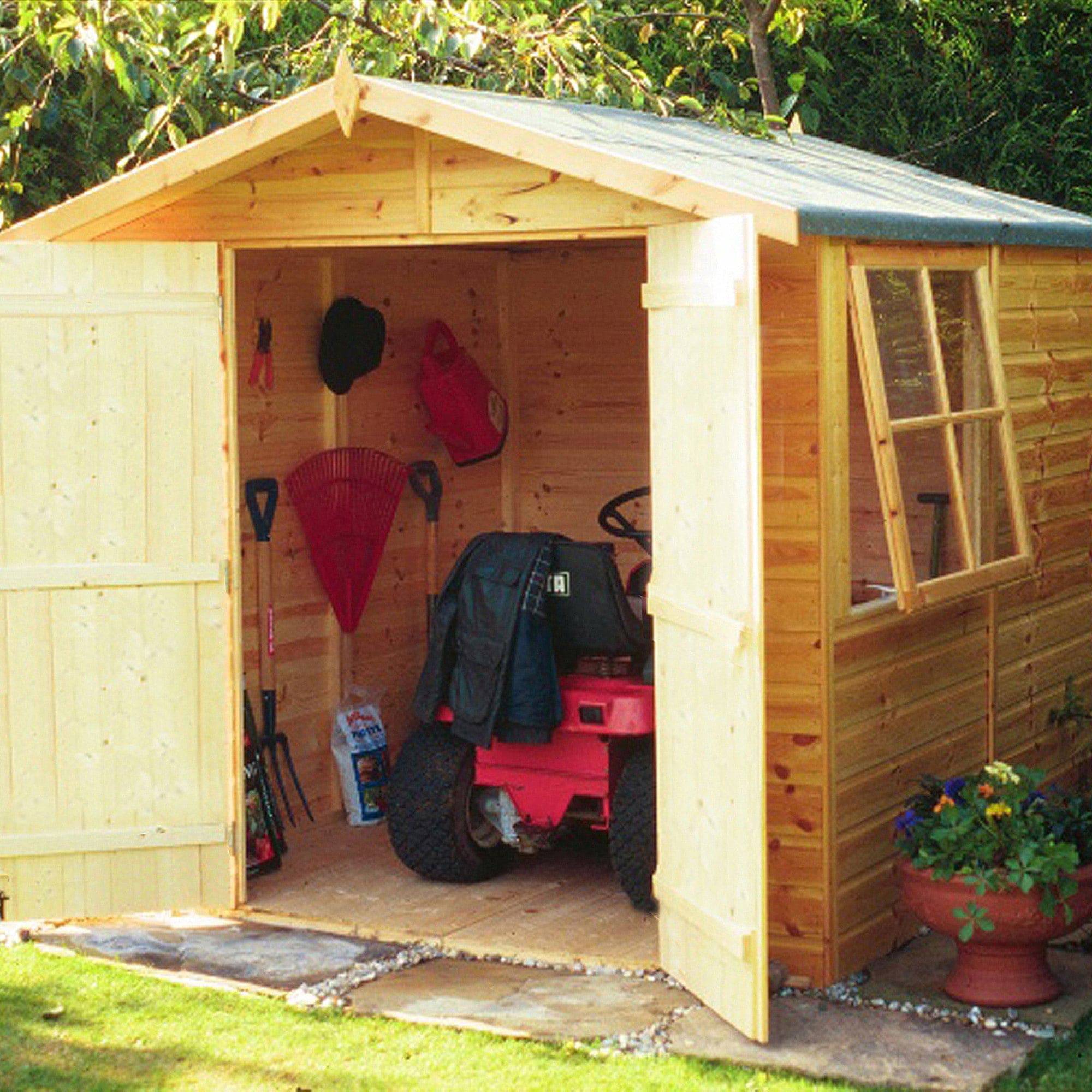 Shire Alderney 7x7 Shed Apex Double Door Workshop
