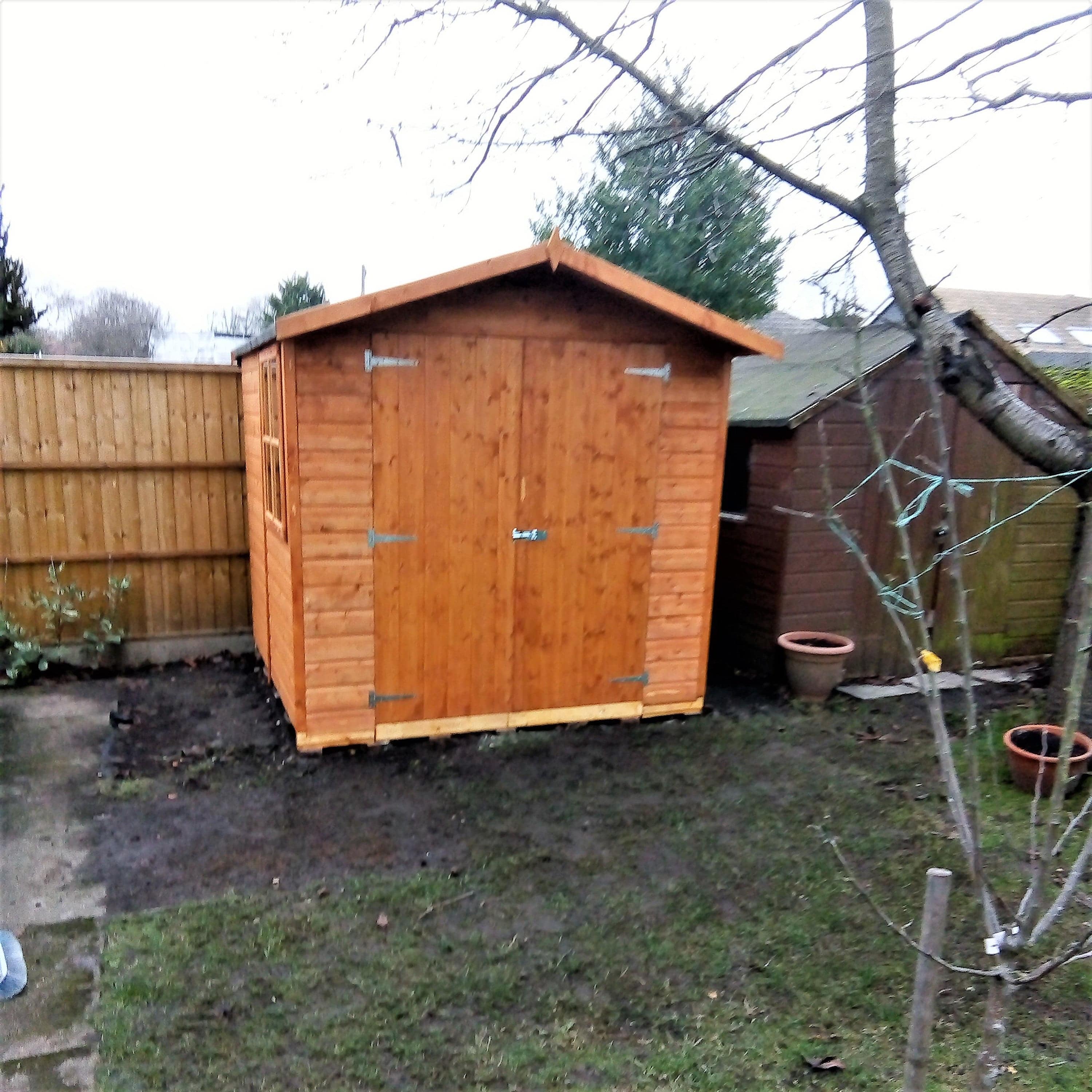 Shire Alderney 7x7 Shed Apex Double Door Workshop