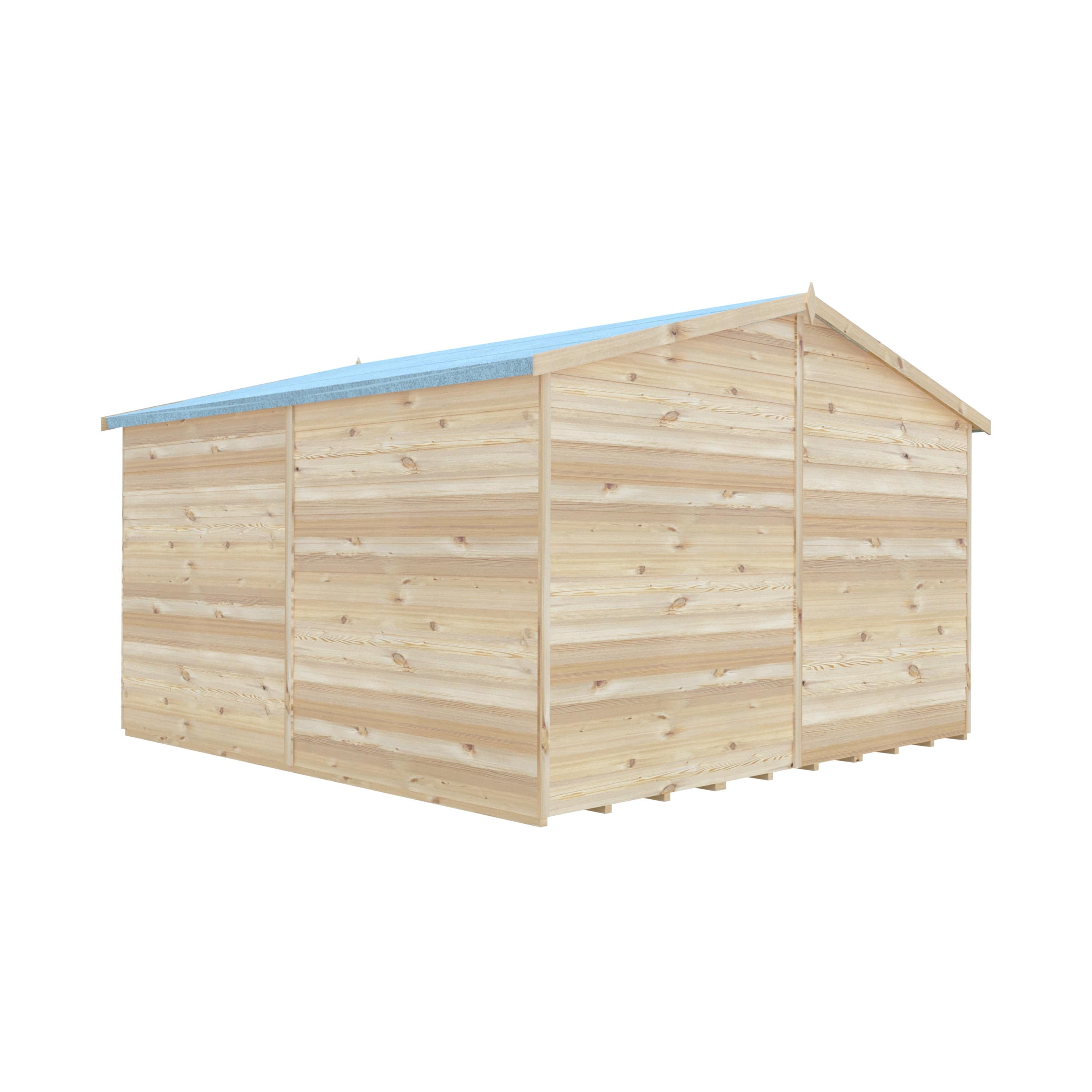 Shire Overlap Double Door Shed - 10x15ft