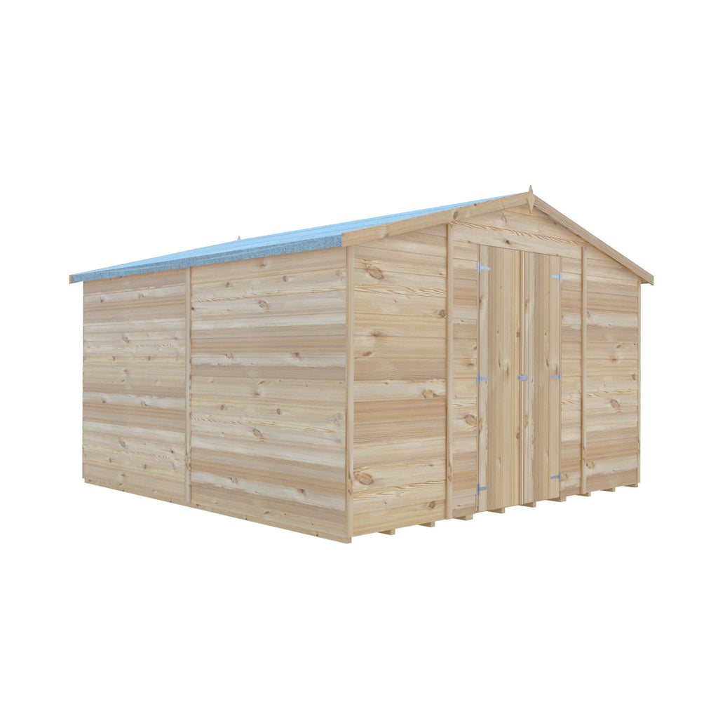 Shire Overlap Double Door Shed - 10x15ft