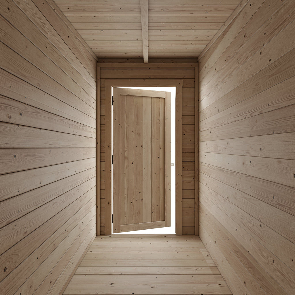 Store More Darton 12ft x 8ft Pent Log Cabin with Side Store - Pressure Treated