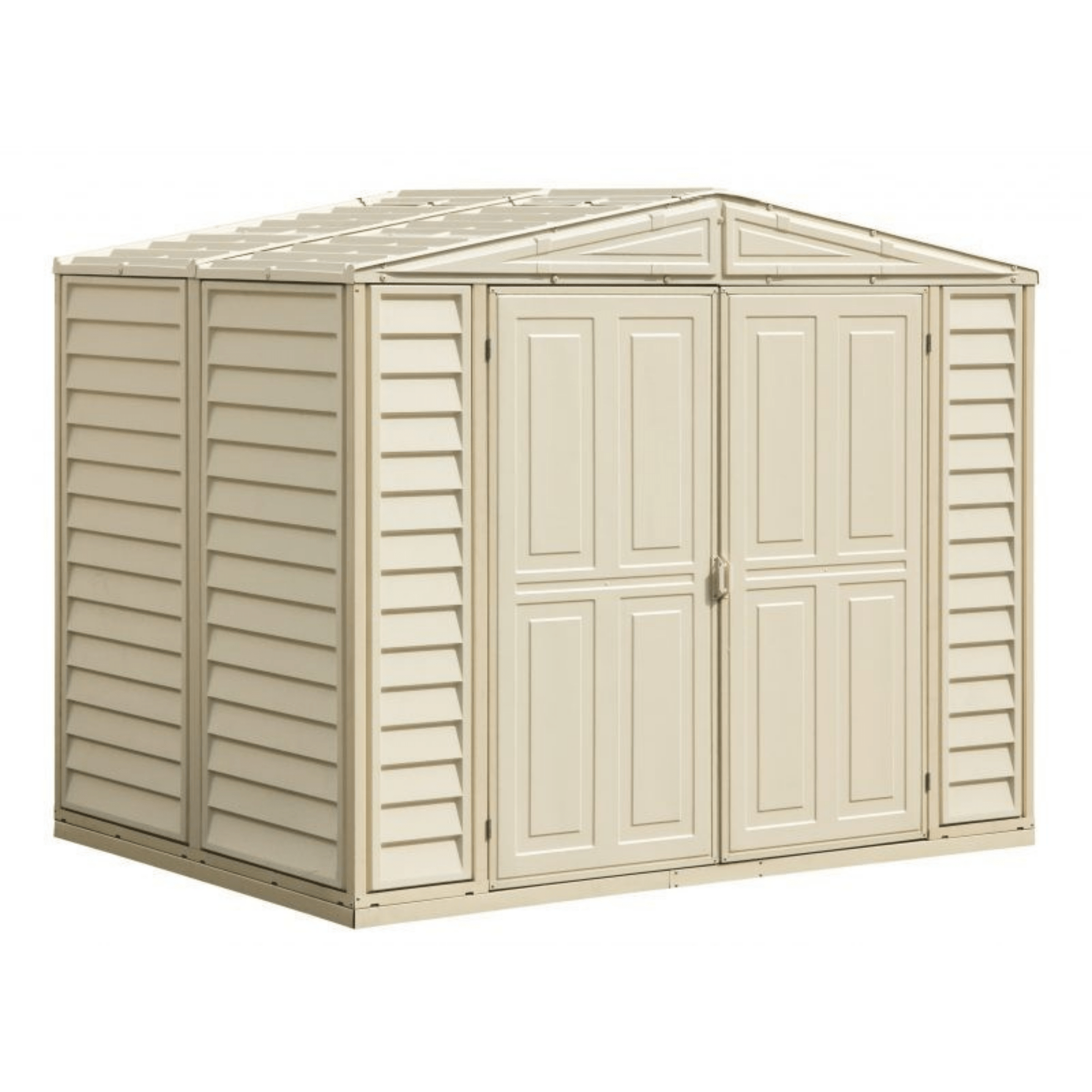 Saffron 8'x5' 3" Vinyl Garden Shed with Foundation Kit