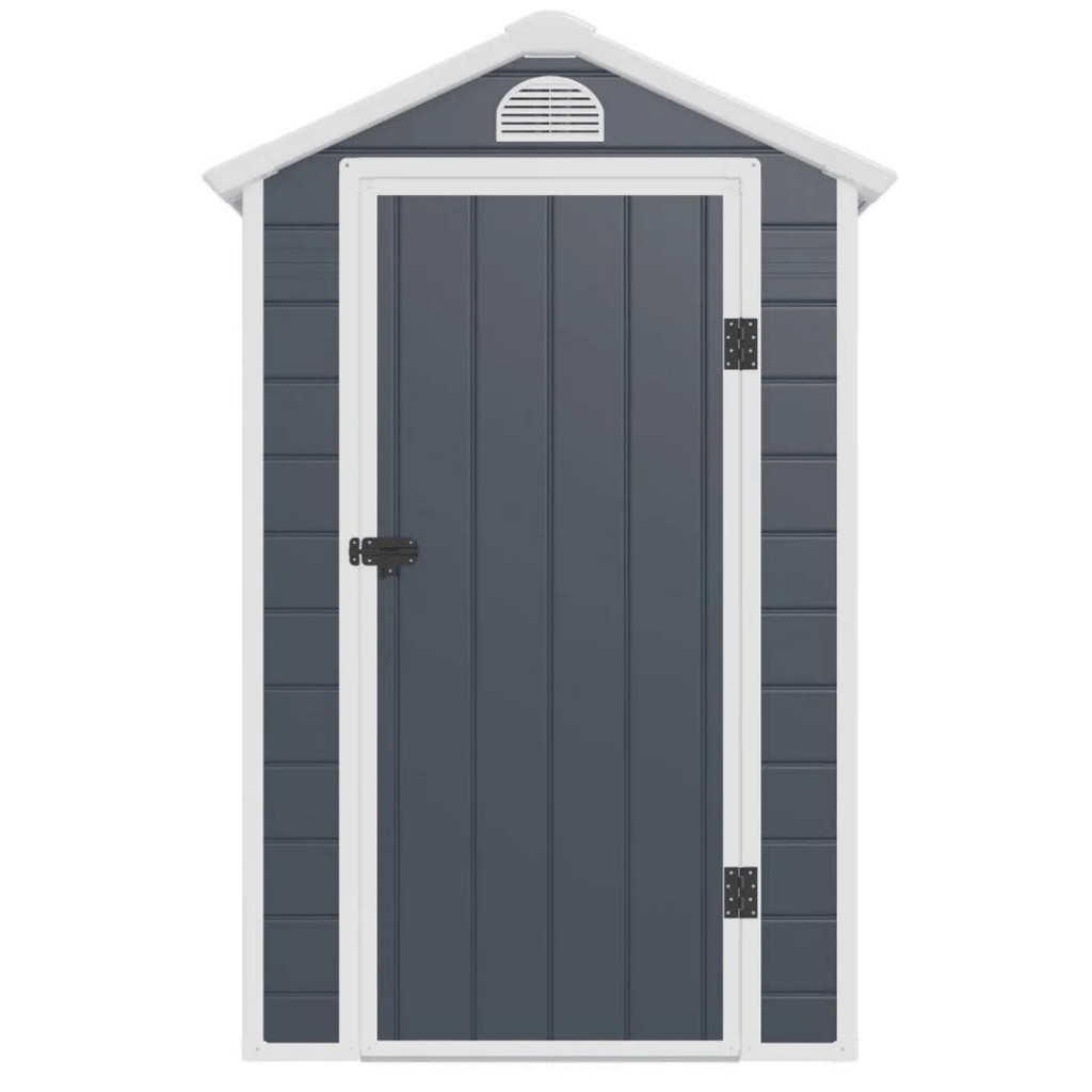 Jasmine 4x6 Plastic Apex Shed - Ash Grey with Foundation Kit