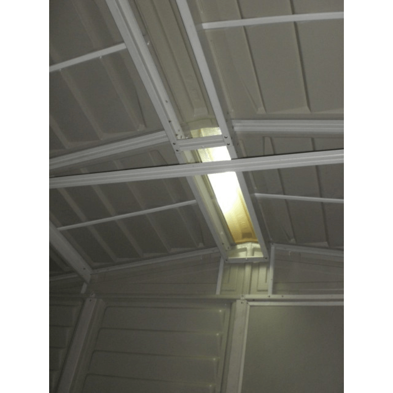 Saffron 8'x5' 3" Vinyl Garden Shed with Foundation Kit