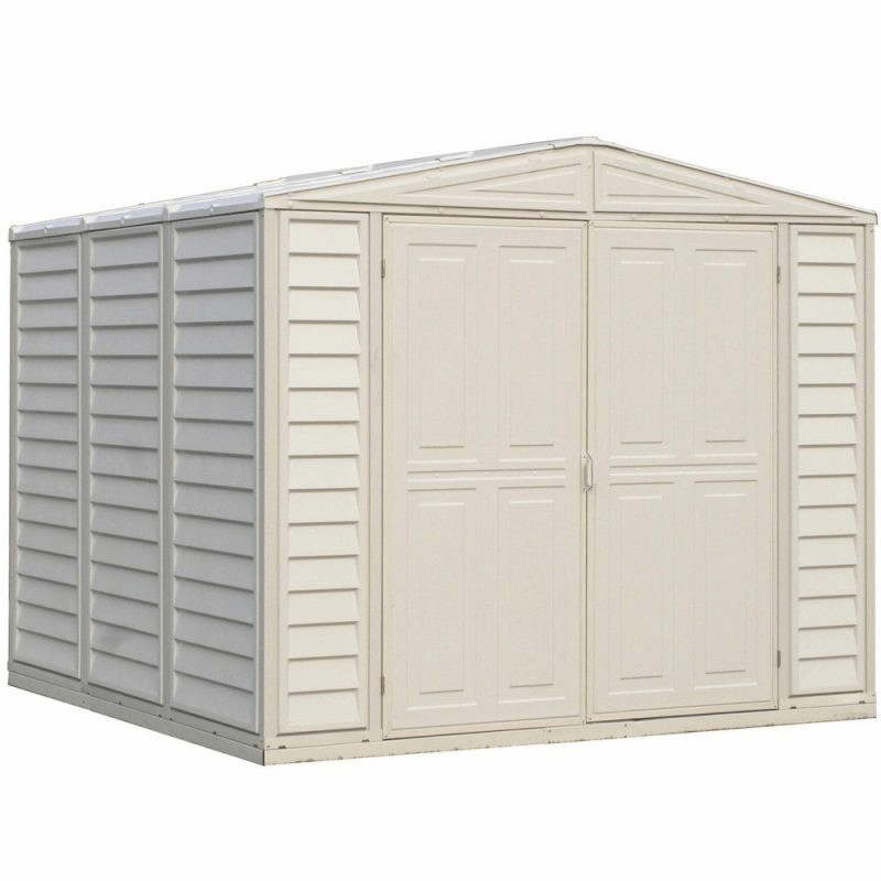 Saffron 8x8ft Vinyl Shed with Foundation Kit