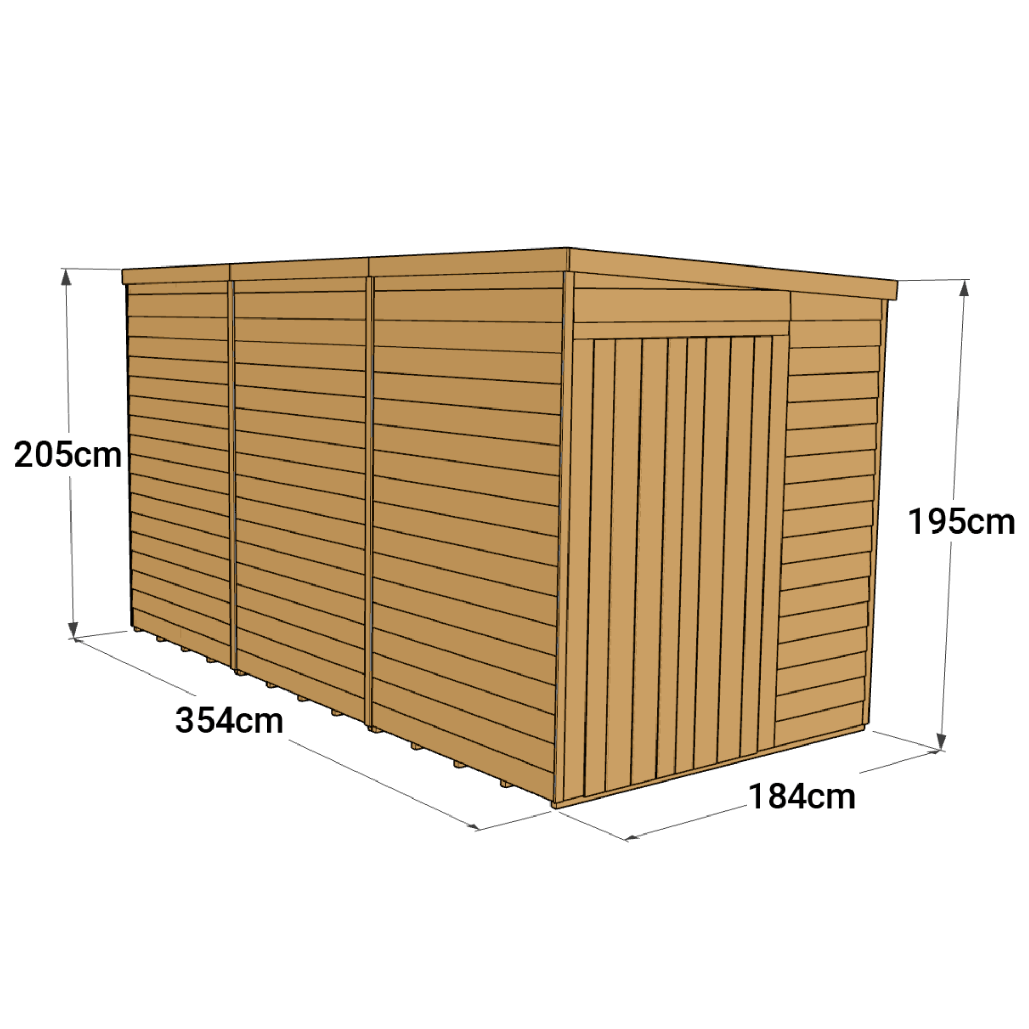 Store More 12 x 6 Pressure Treated Overlap Pent Shed