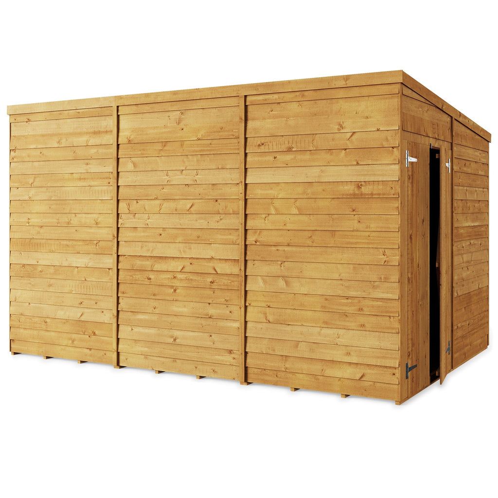 Store More 12 x 8 Pressure Treated Overlap Pent Shed - 12x8 Windowed