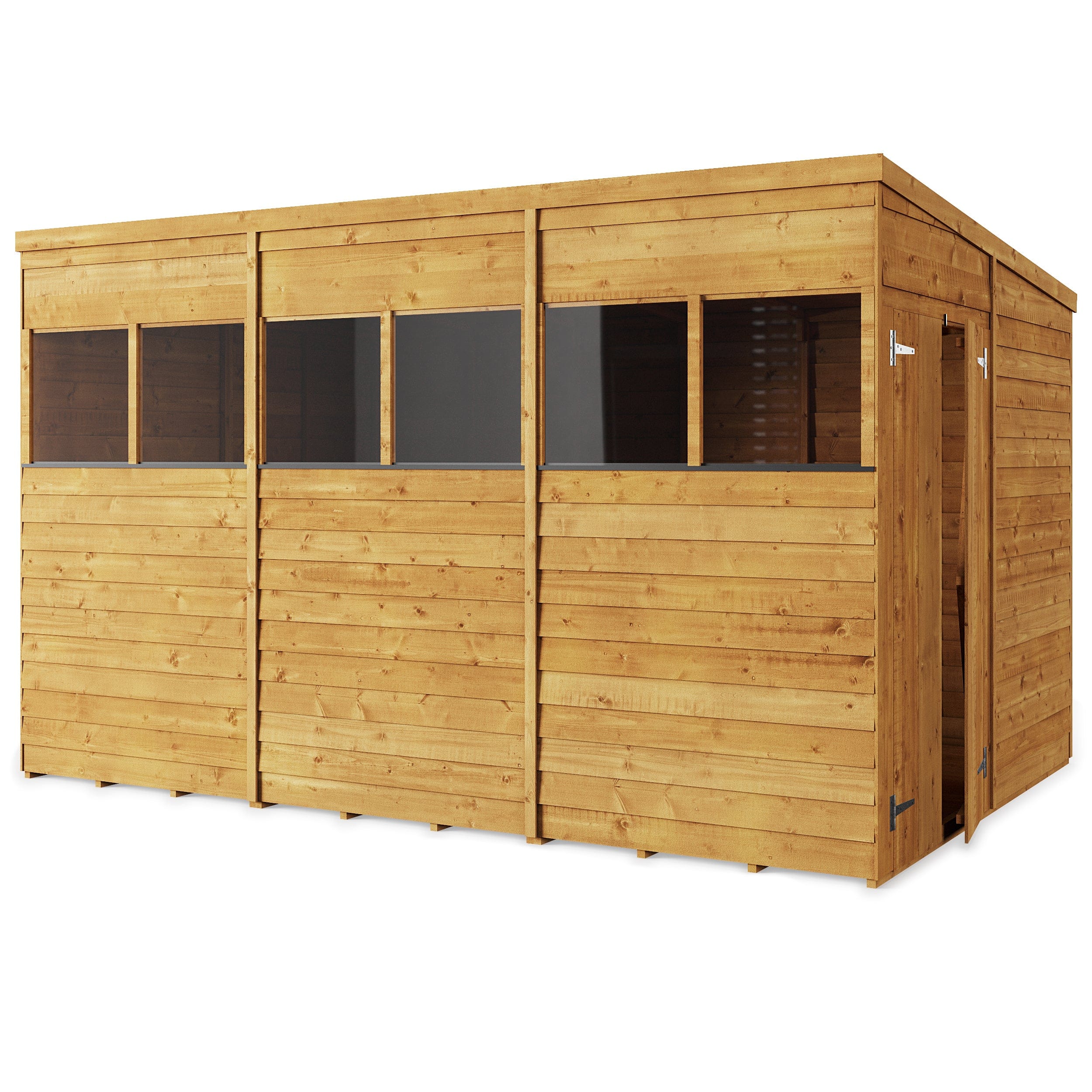 Store More 12 x 8 Pressure Treated Overlap Pent Shed - 12x8 Windowed