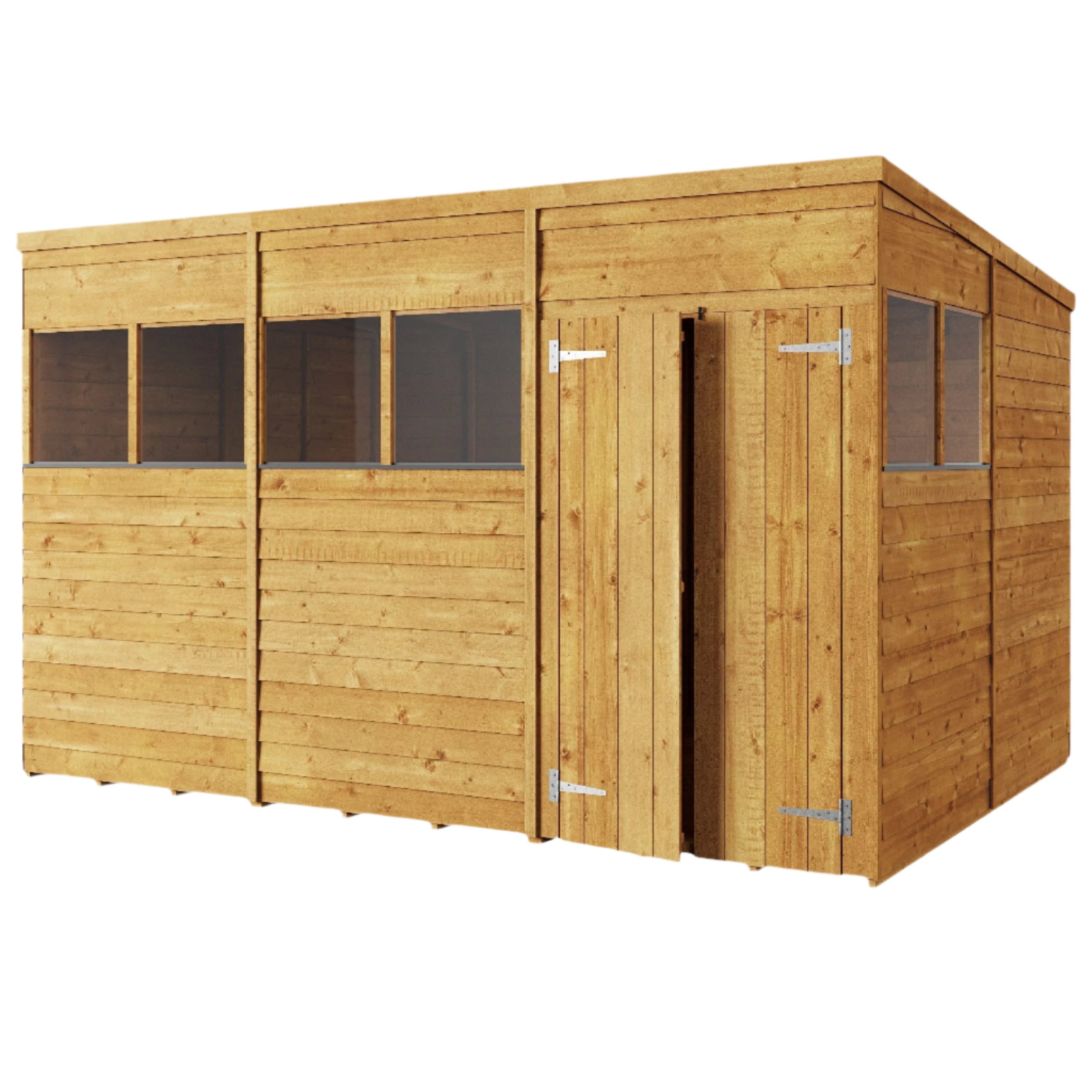 Store More 12 x 8 Pressure Treated Overlap Pent Shed - 12x8 Windowed