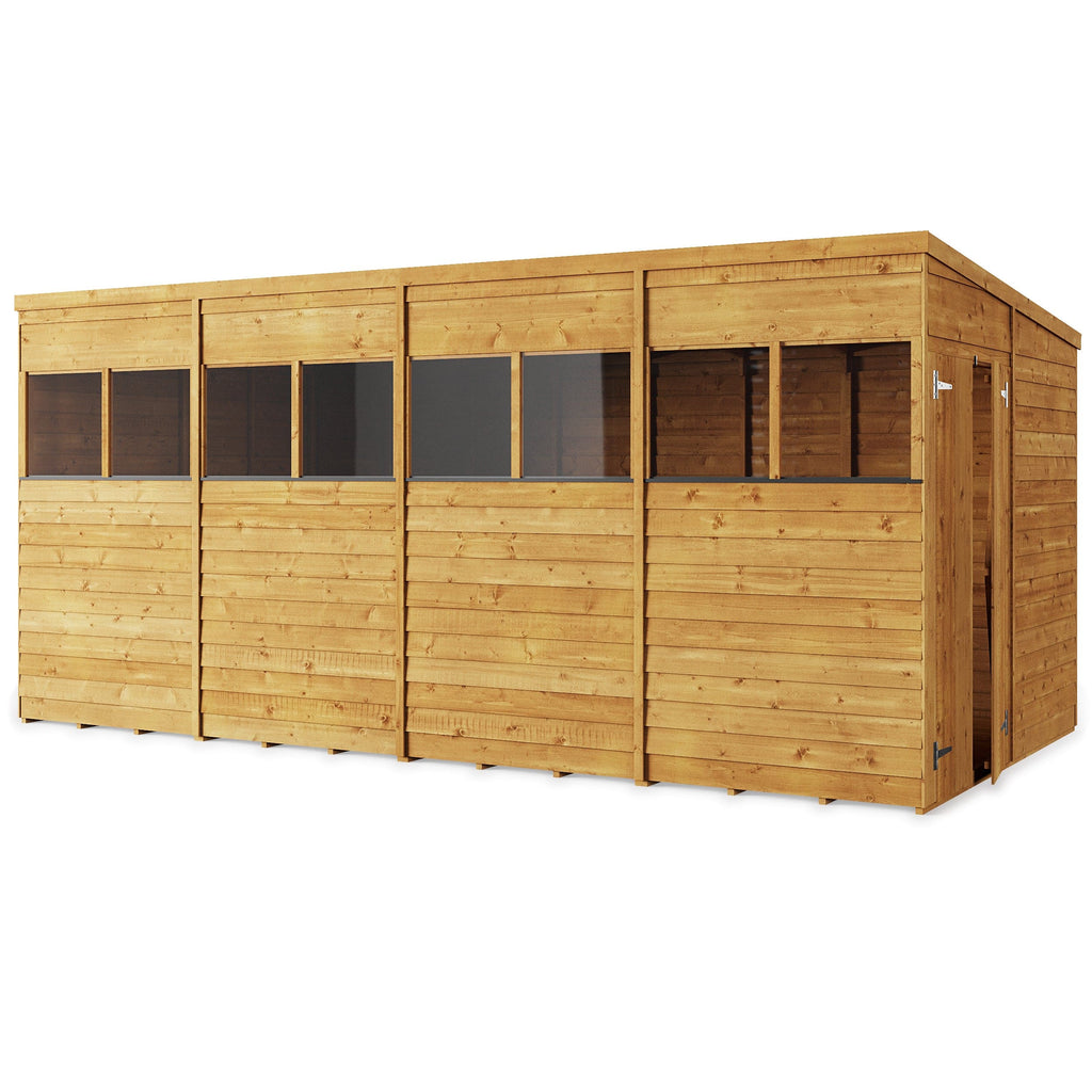 Store More 16 x 8 Pressure Treated Overlap Pent Shed