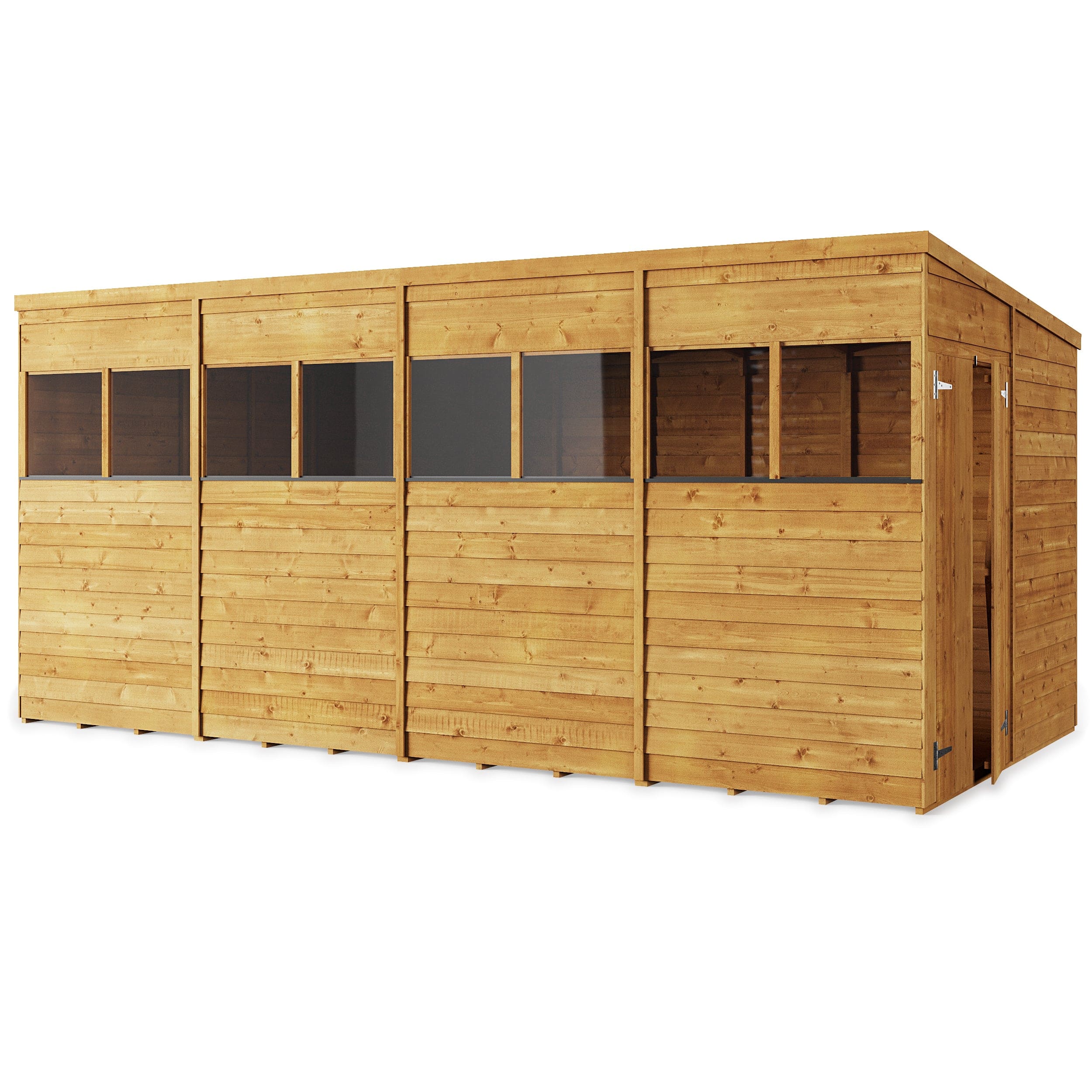 Store More 16 x 8 Pressure Treated Overlap Pent Shed