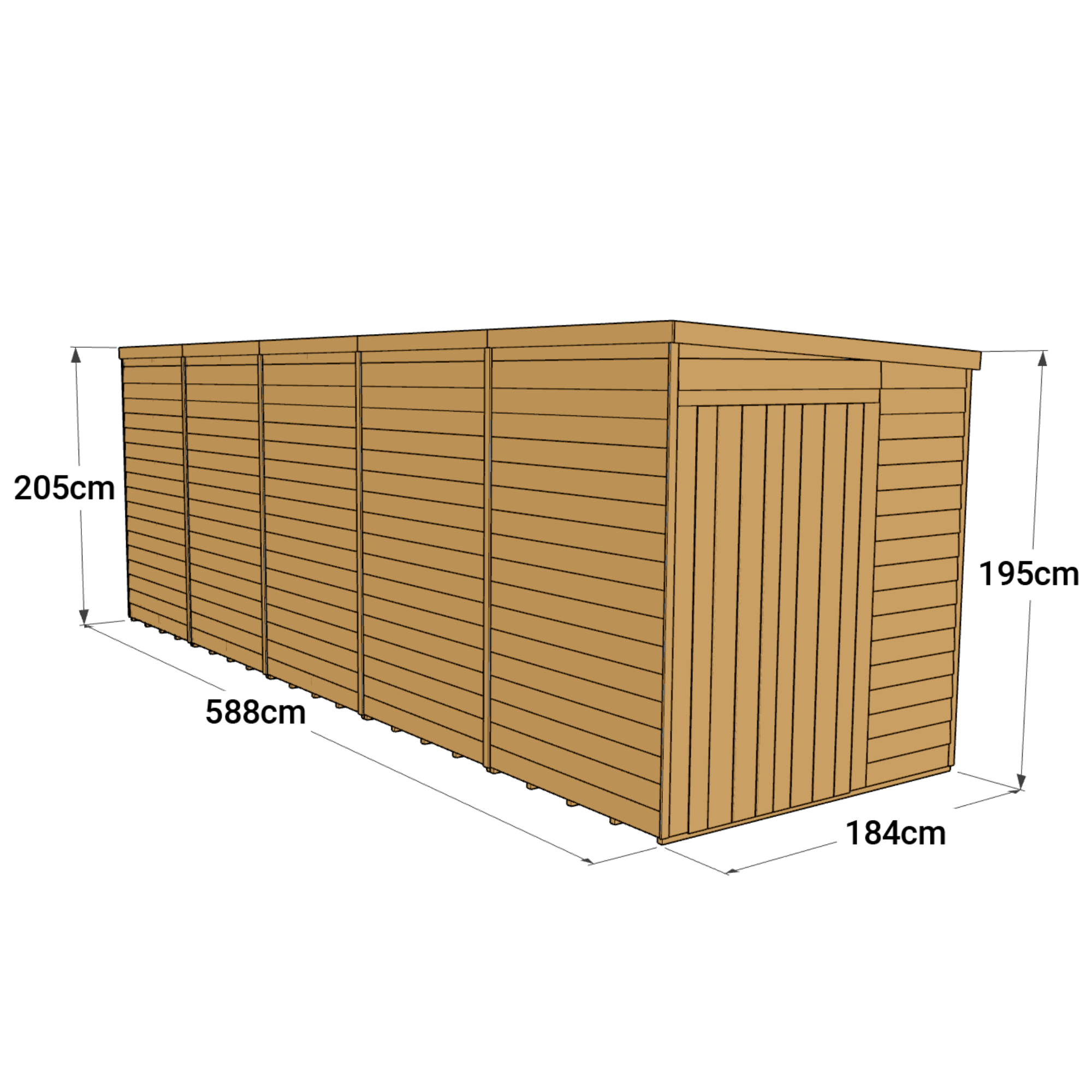 Store More 20 x 6 Pressure Treated Overlap Pent Shed