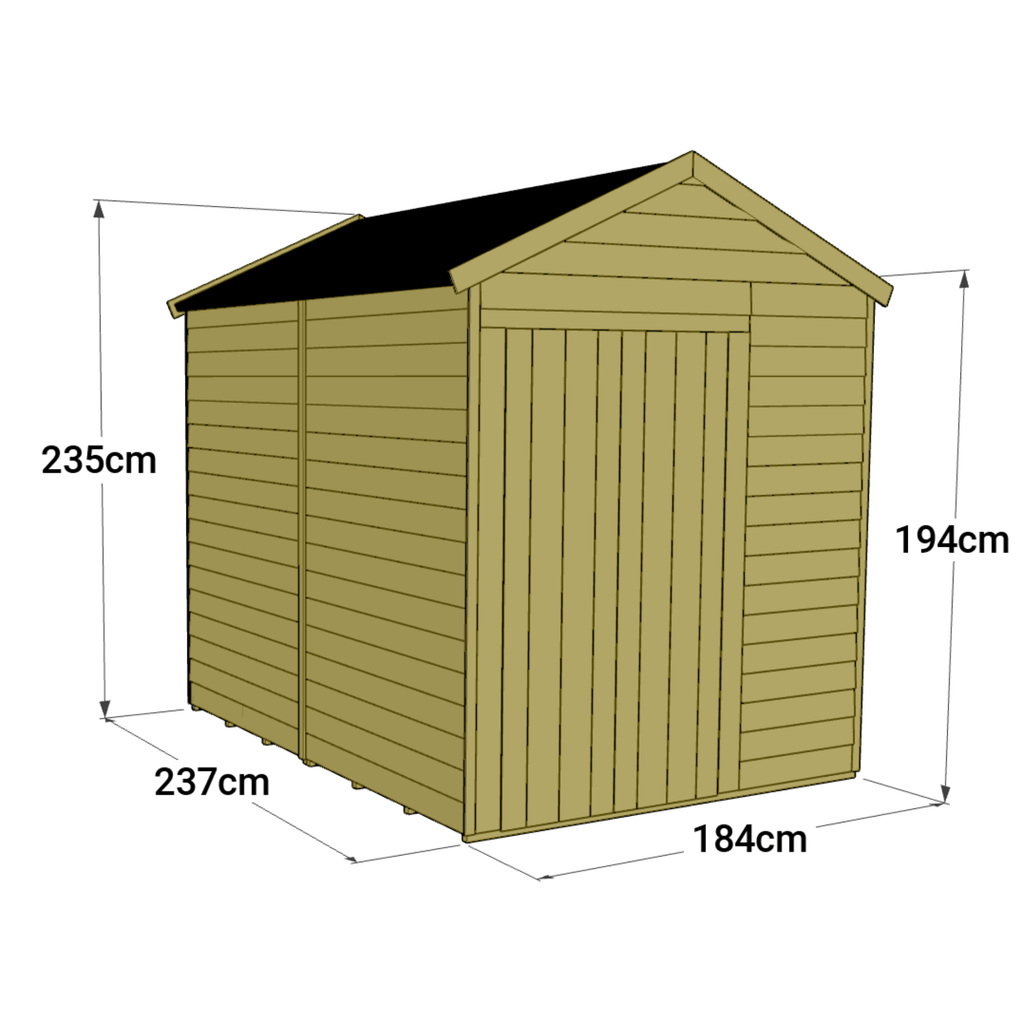 Store More 8 x 6 Tongue and Groove Apex Shed