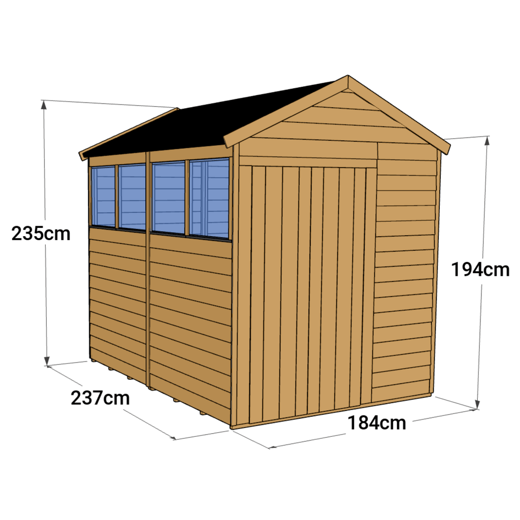 Store More 8x6 Overlap Apex Shed