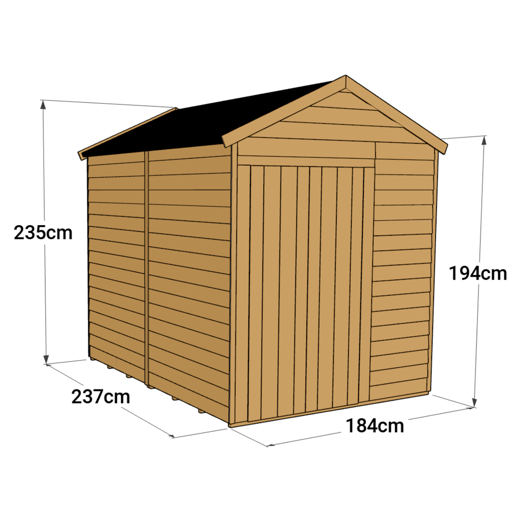 Store More 8x6 Overlap Apex Shed