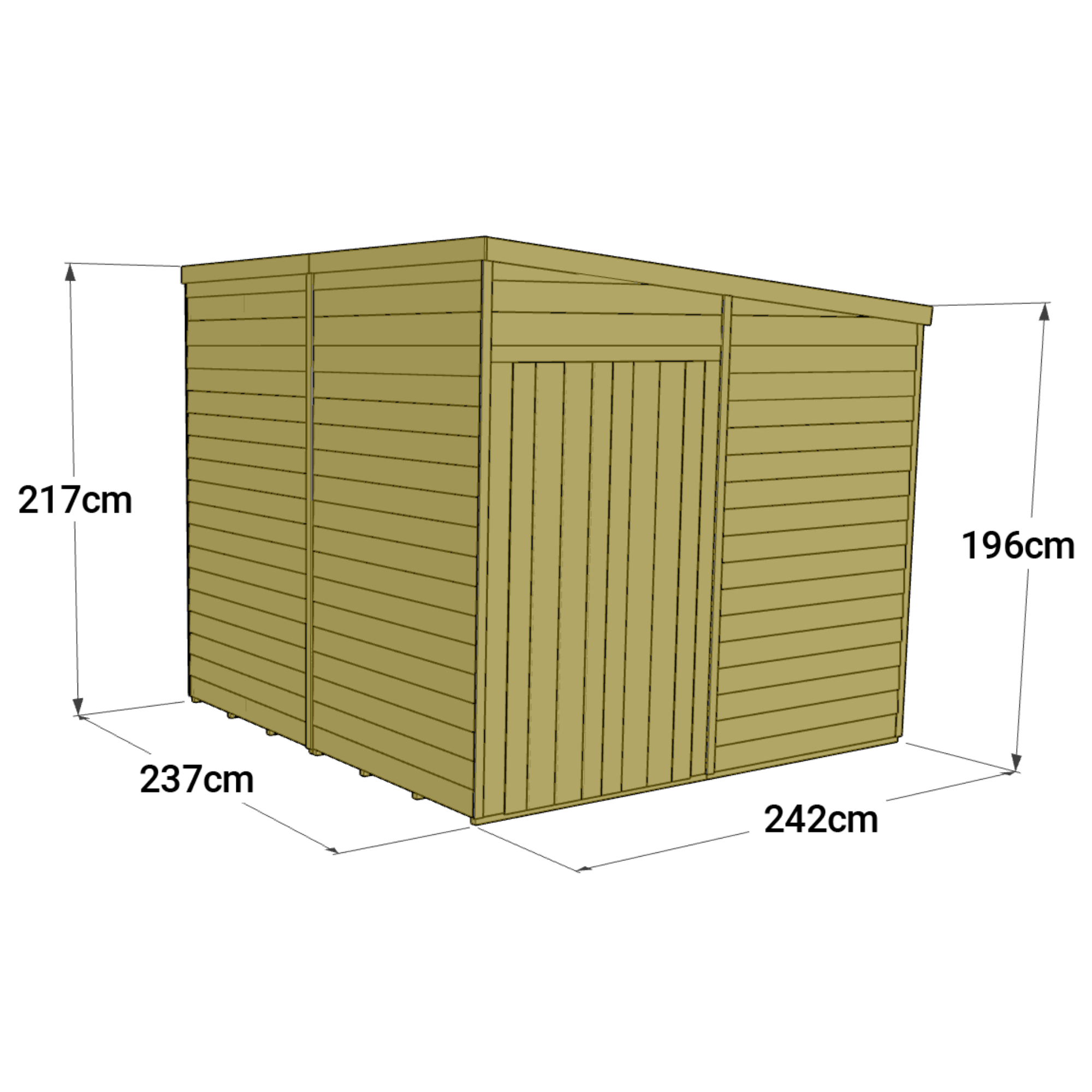 Store More 8 x 8 Tongue and Groove Pent Shed