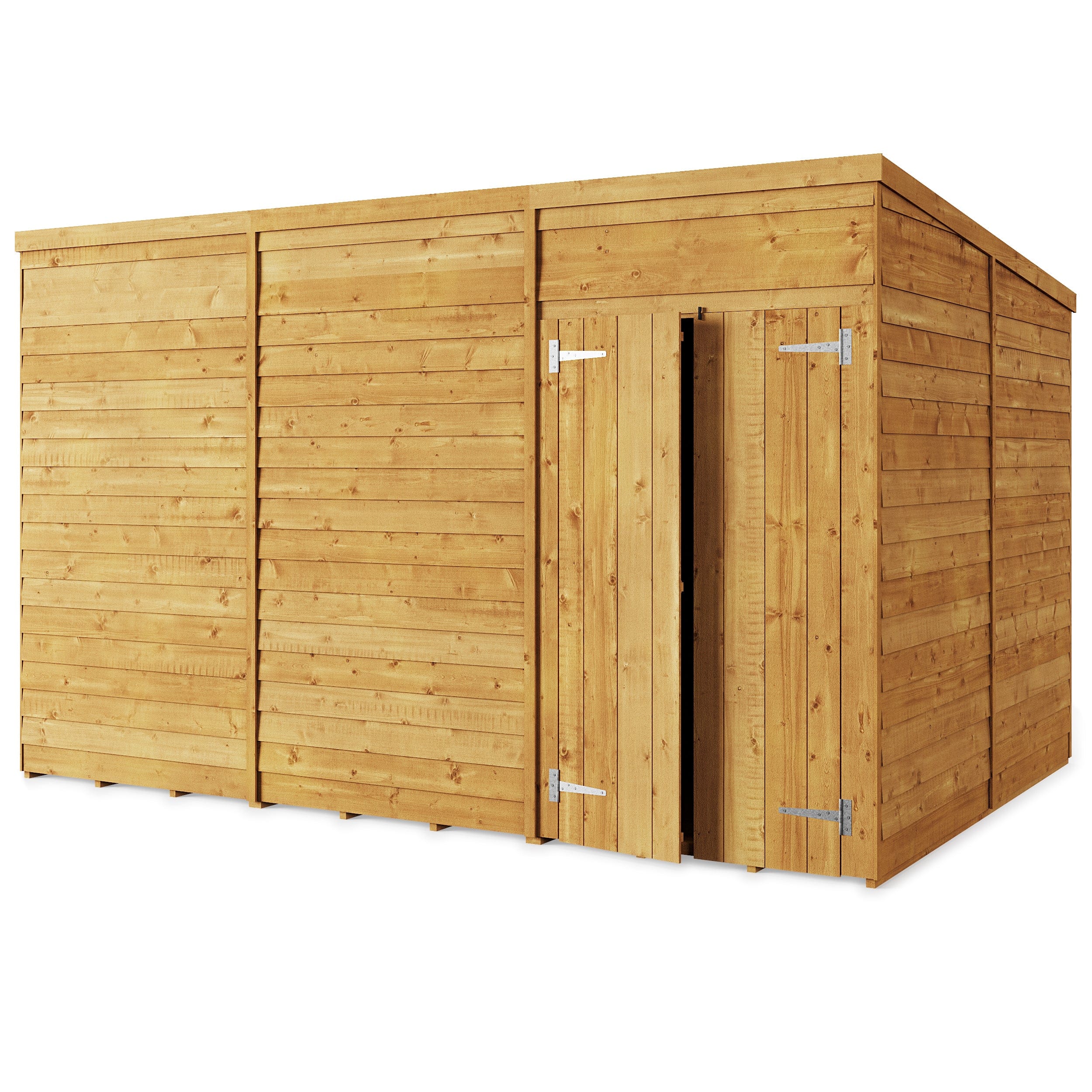Store More 12 x 8 Pressure Treated Overlap Pent Shed - 12x8 Windowed