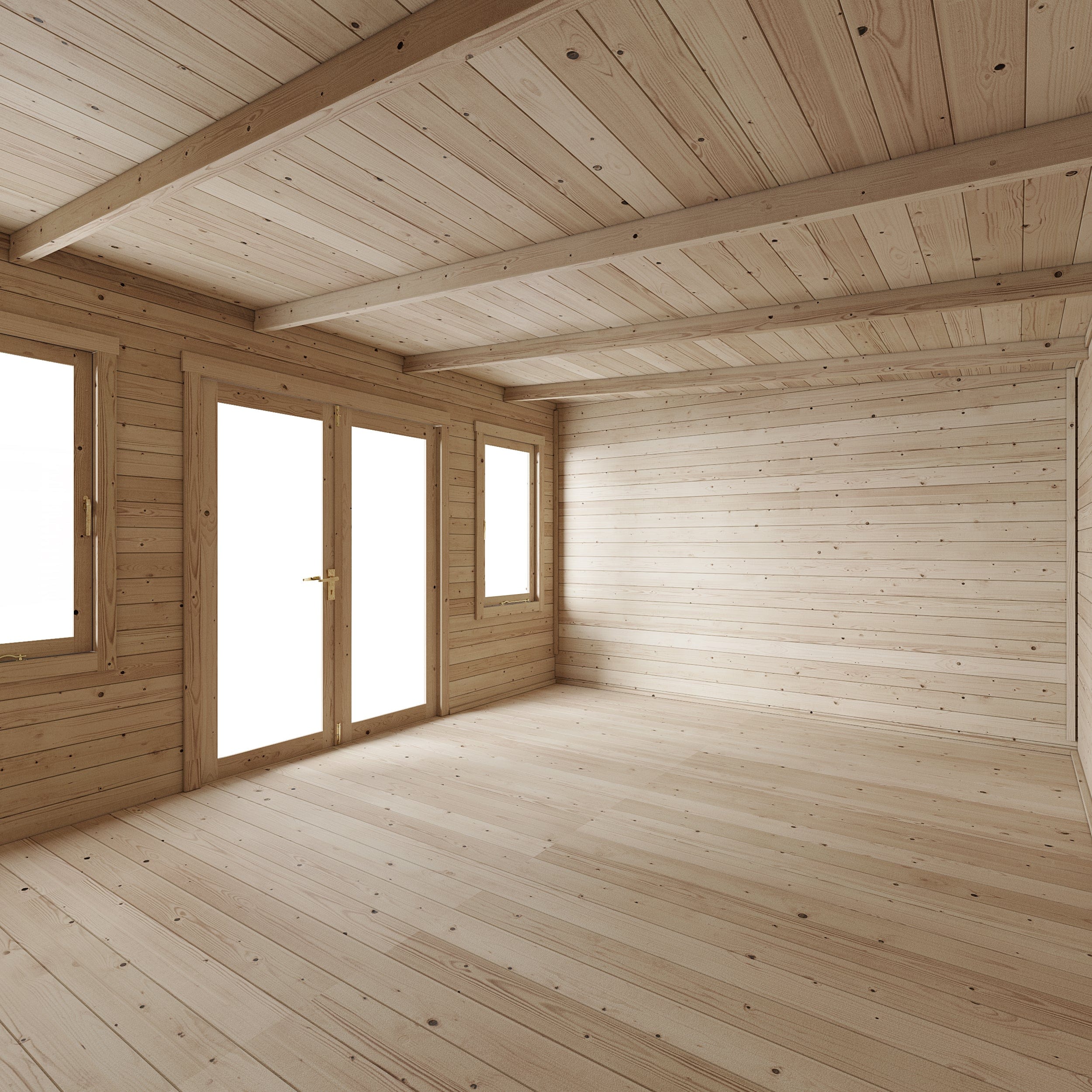 Store More Ashley Pent Log Cabin Garden Room - 4.5m x 3.5m