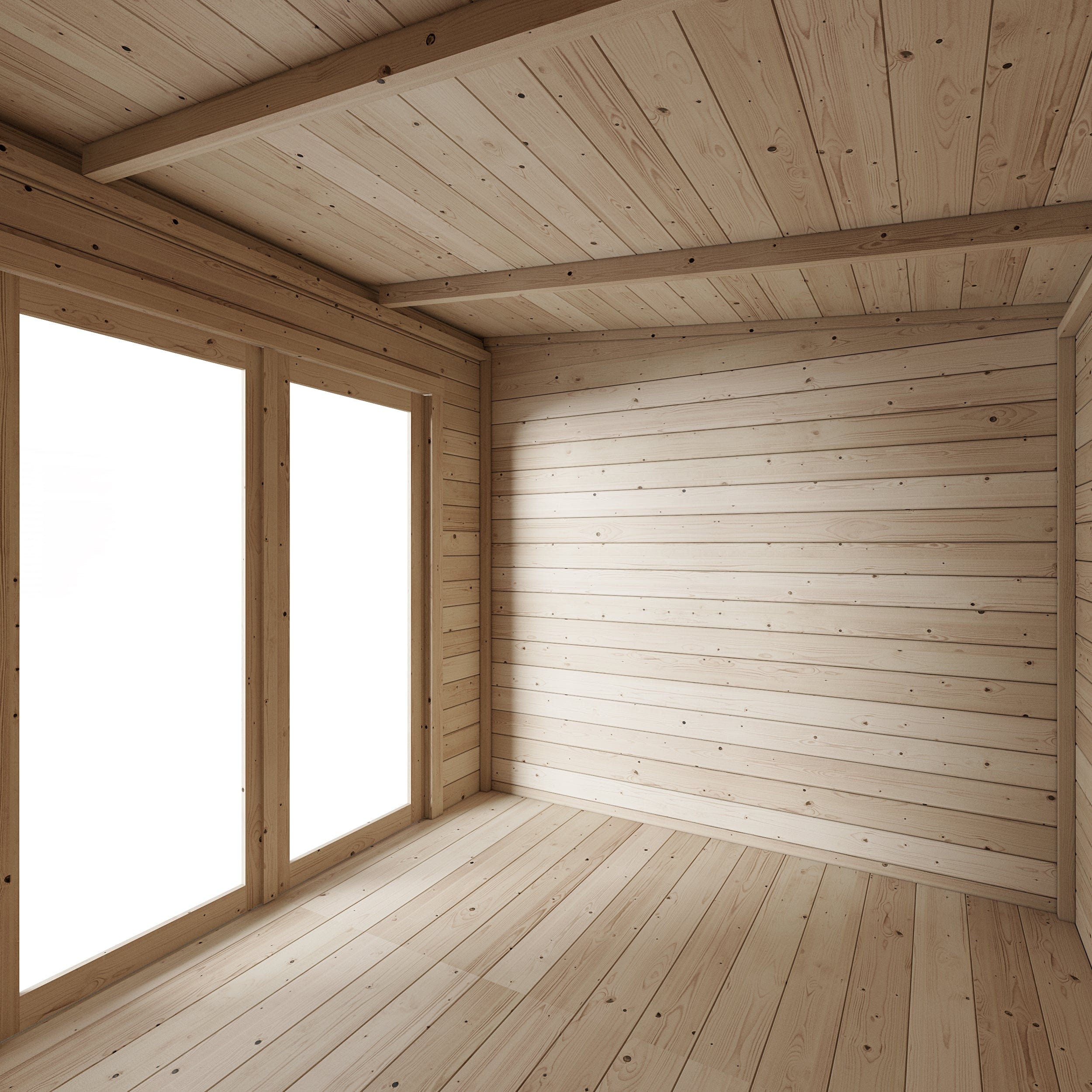 Store More Darton 12ft x 8ft Pent Log Cabin Summerhouse with Side Store