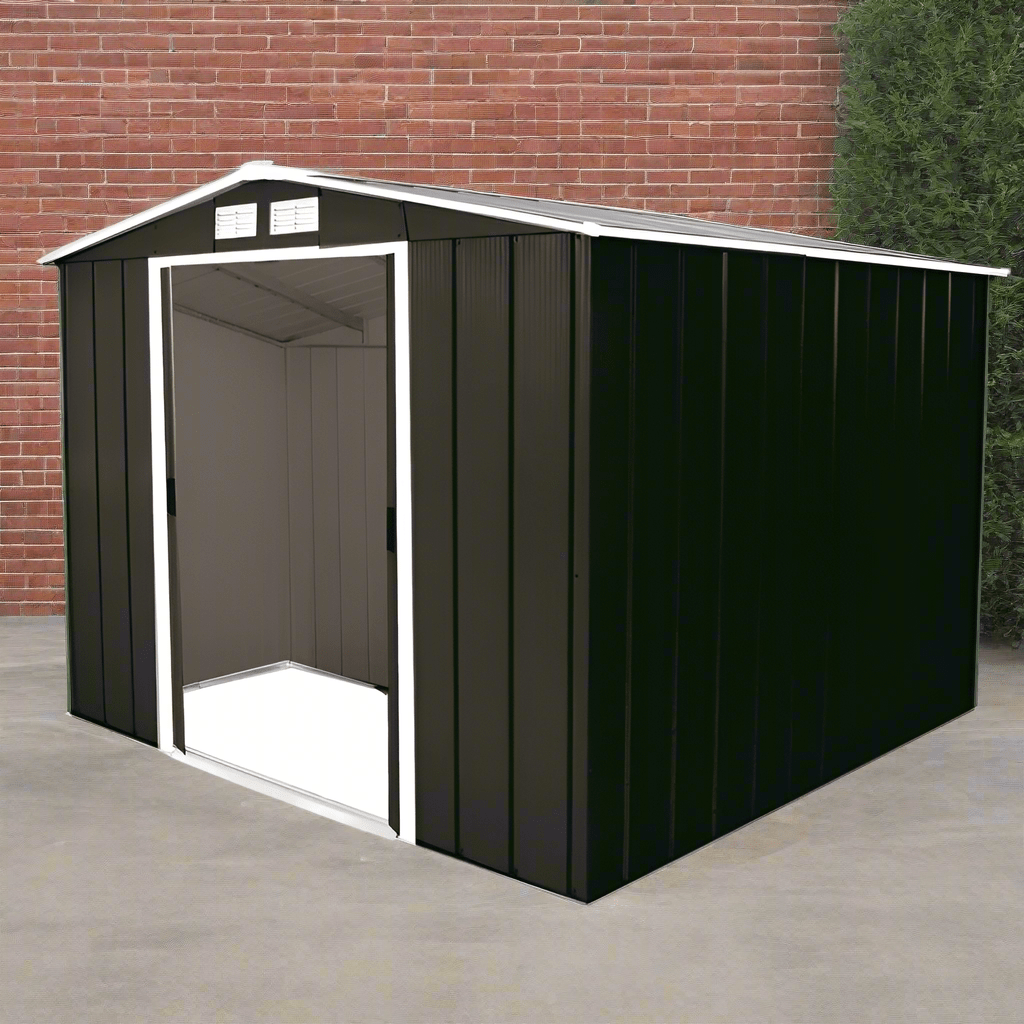 Sapphire 8 x 8 Apex Grey Metal Shed