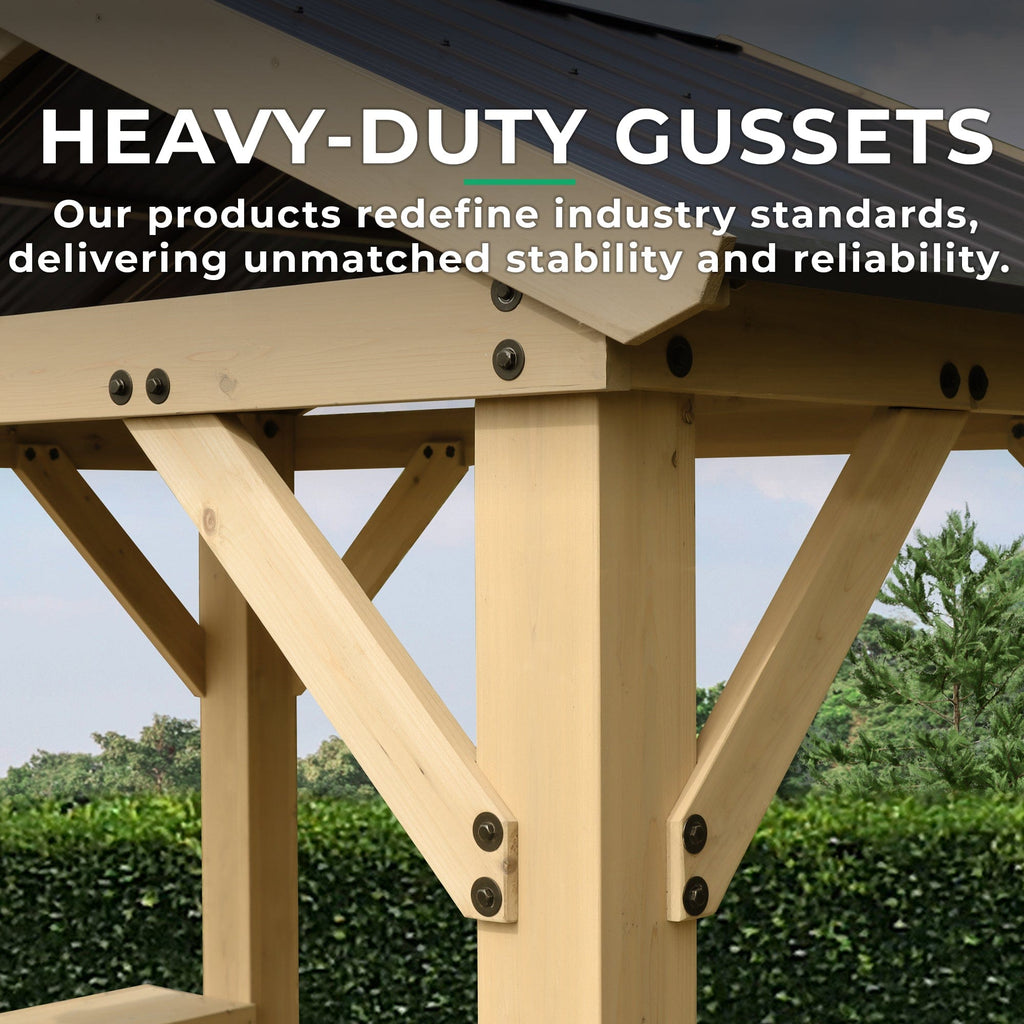 Yardistry 5.8ft x 8ft (1.7m x 2.4m) Meridian Grilling Pavilion Gazebo