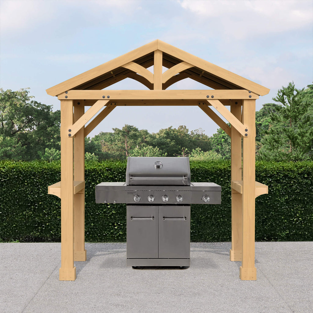Yardistry 5.8ft x 8ft (1.7m x 2.4m) Meridian Grilling Pavilion Gazebo