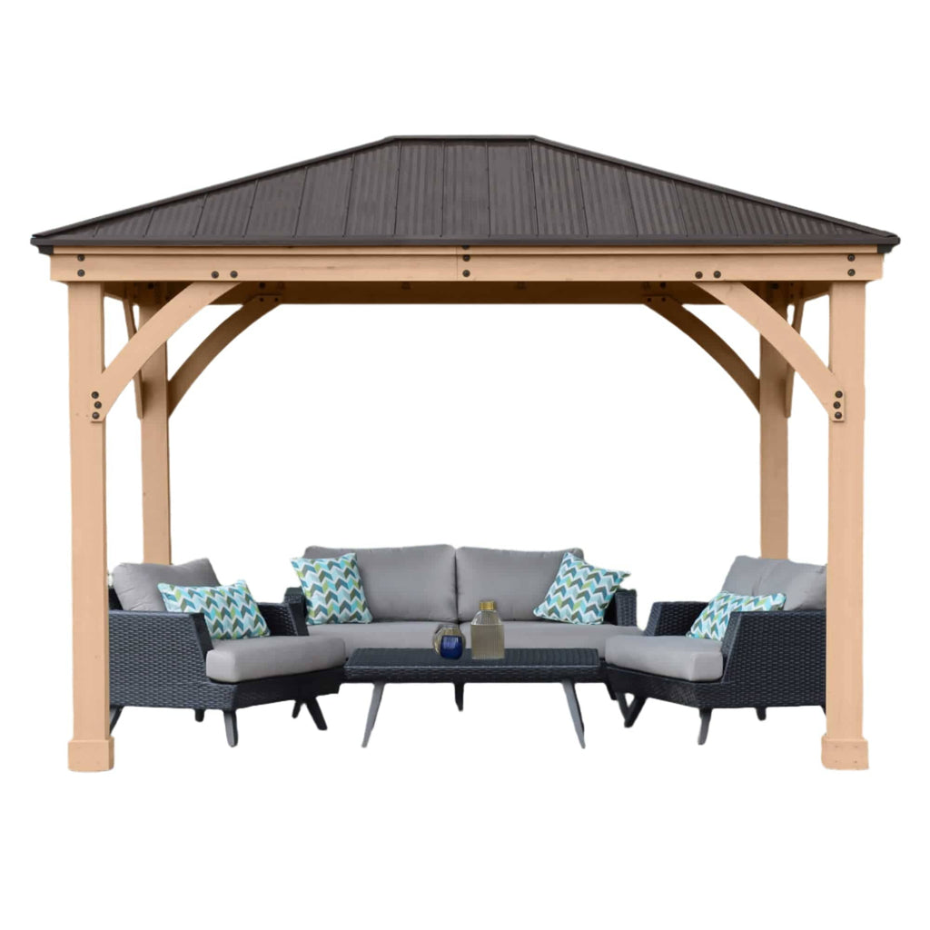 Yardistry Meridian 10ft x 12ft (3m x 3.7m) Wooden Gazebo