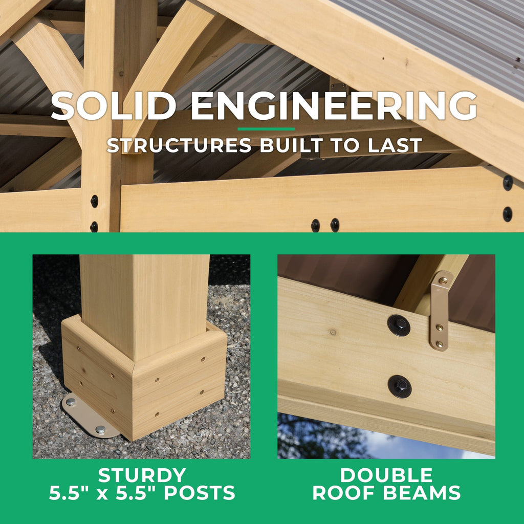 Yardistry 10ft x 10ft (3m x 3m) Meridian Pavilion Gazebo