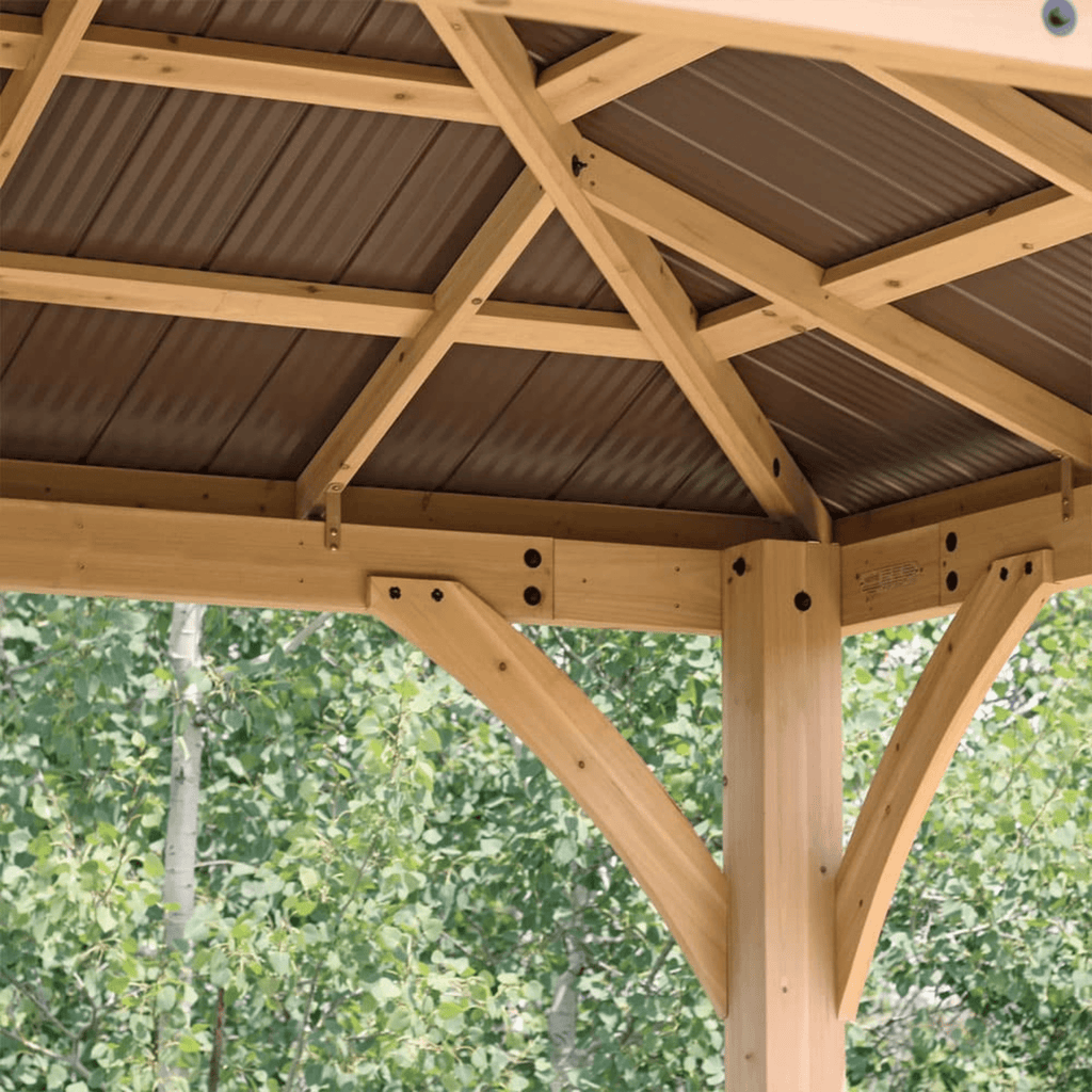 Yardistry Wooden Gazebo 12ft x 12ft (3.7m x 3.7m), Meridian Series