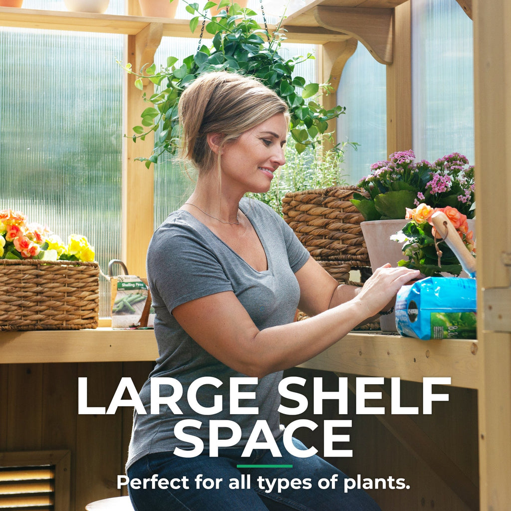 Yardistry 6.7ft x 6ft (2.3m x 2m) Meridian Greenhouse