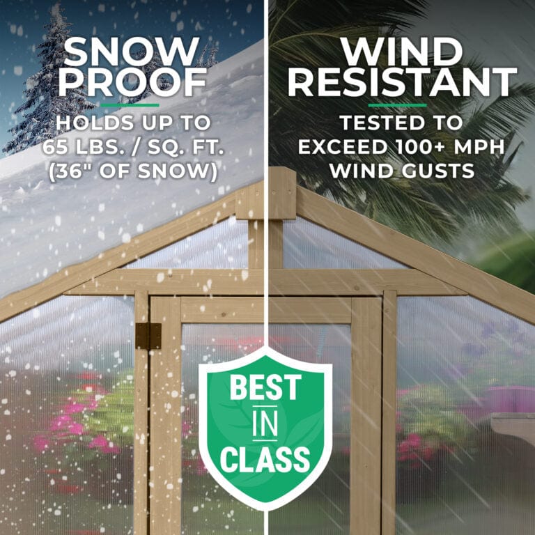 Yardistry 6.7ft x 6ft (2.3m x 2m) Meridian Greenhouse