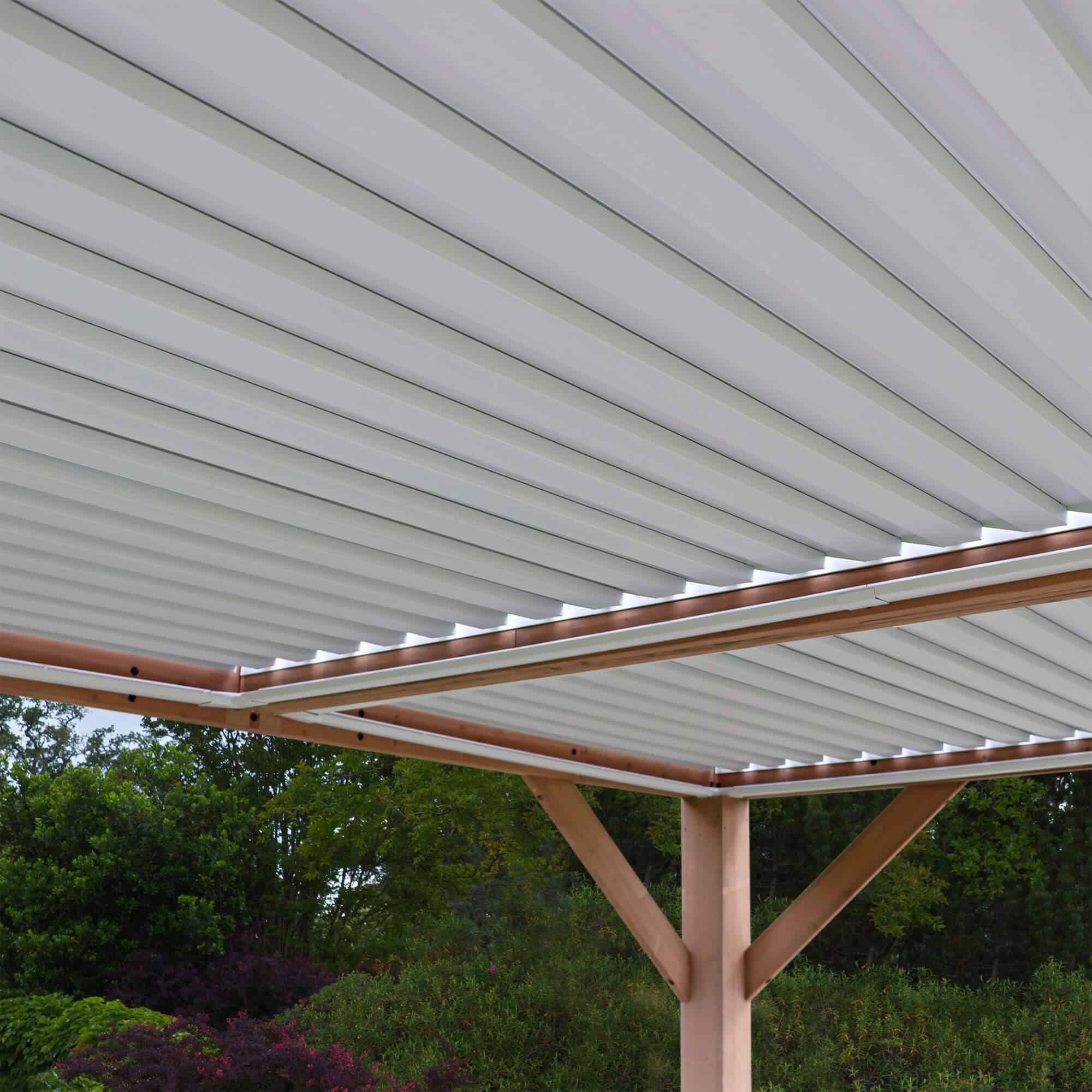 Yardistry 14 x 12 Wooden Pergola With Louvered Roof